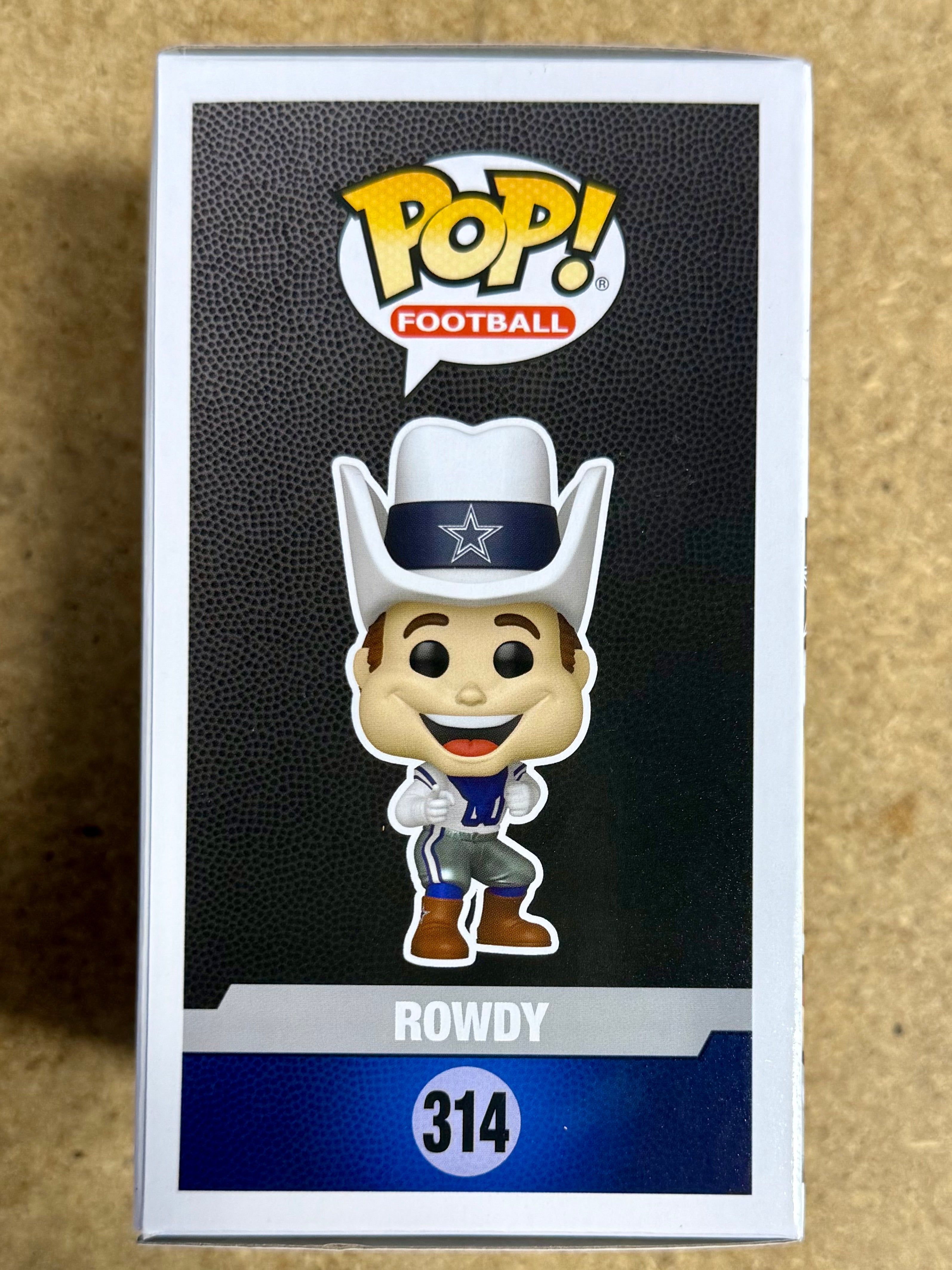 Autographed Jaydon Blue Signed NFL Dallas Cowboys Mascot Rowdy Funko Pop! #314