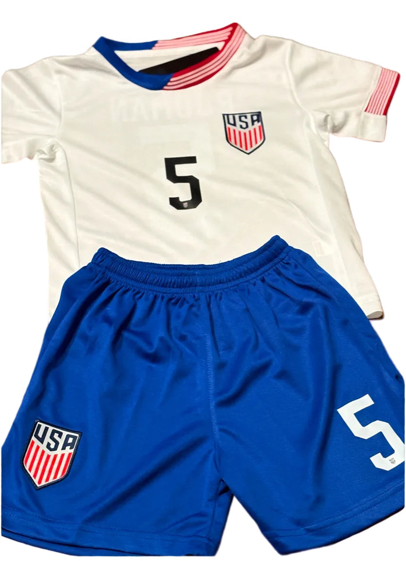 Trinity Rodman Home White Kids Soccer Jersey -all Kid Sizing