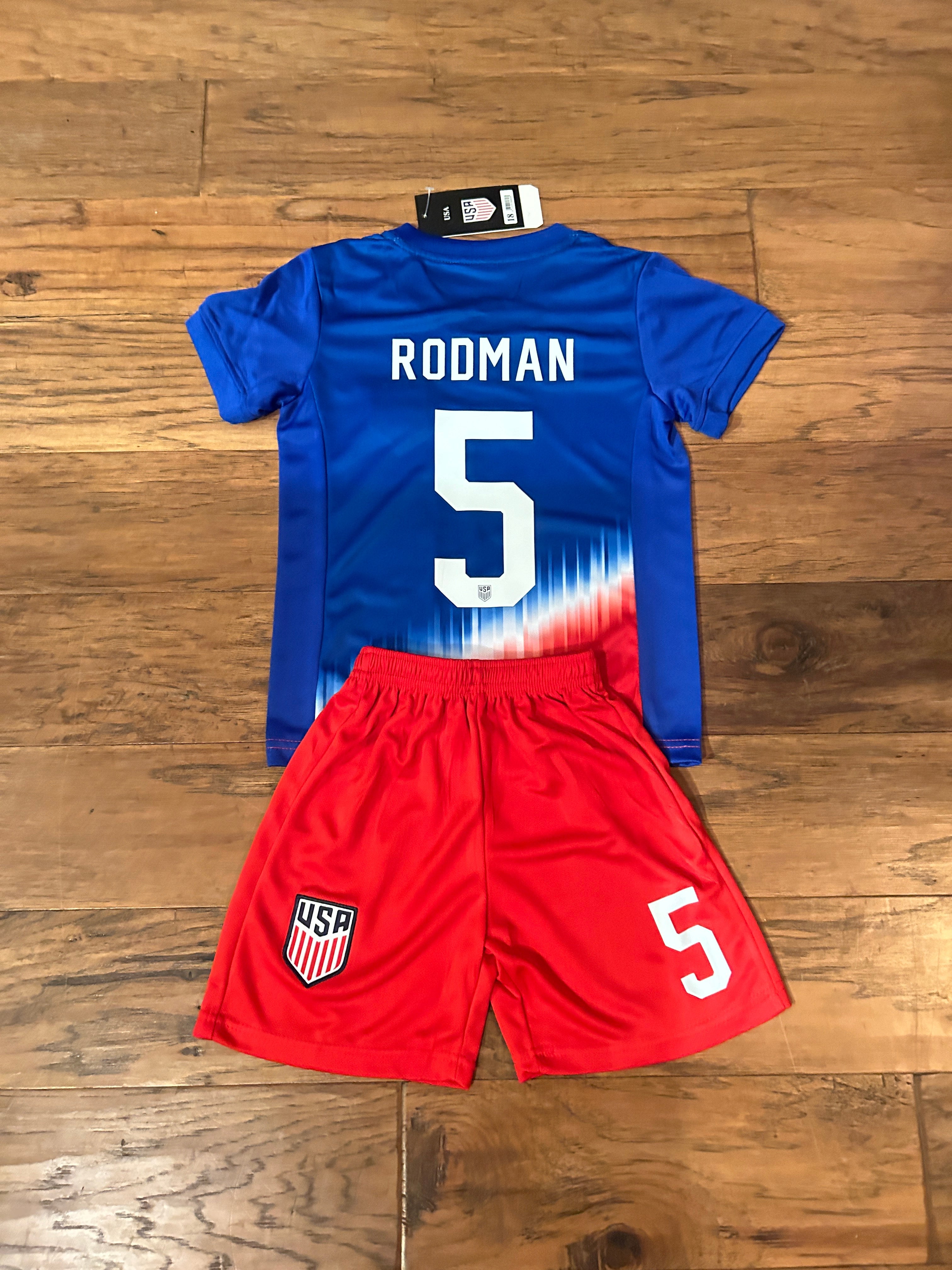 Trinity Rodman Usa Kids Soccer Jersey Set - Toddler & Youth Sizing