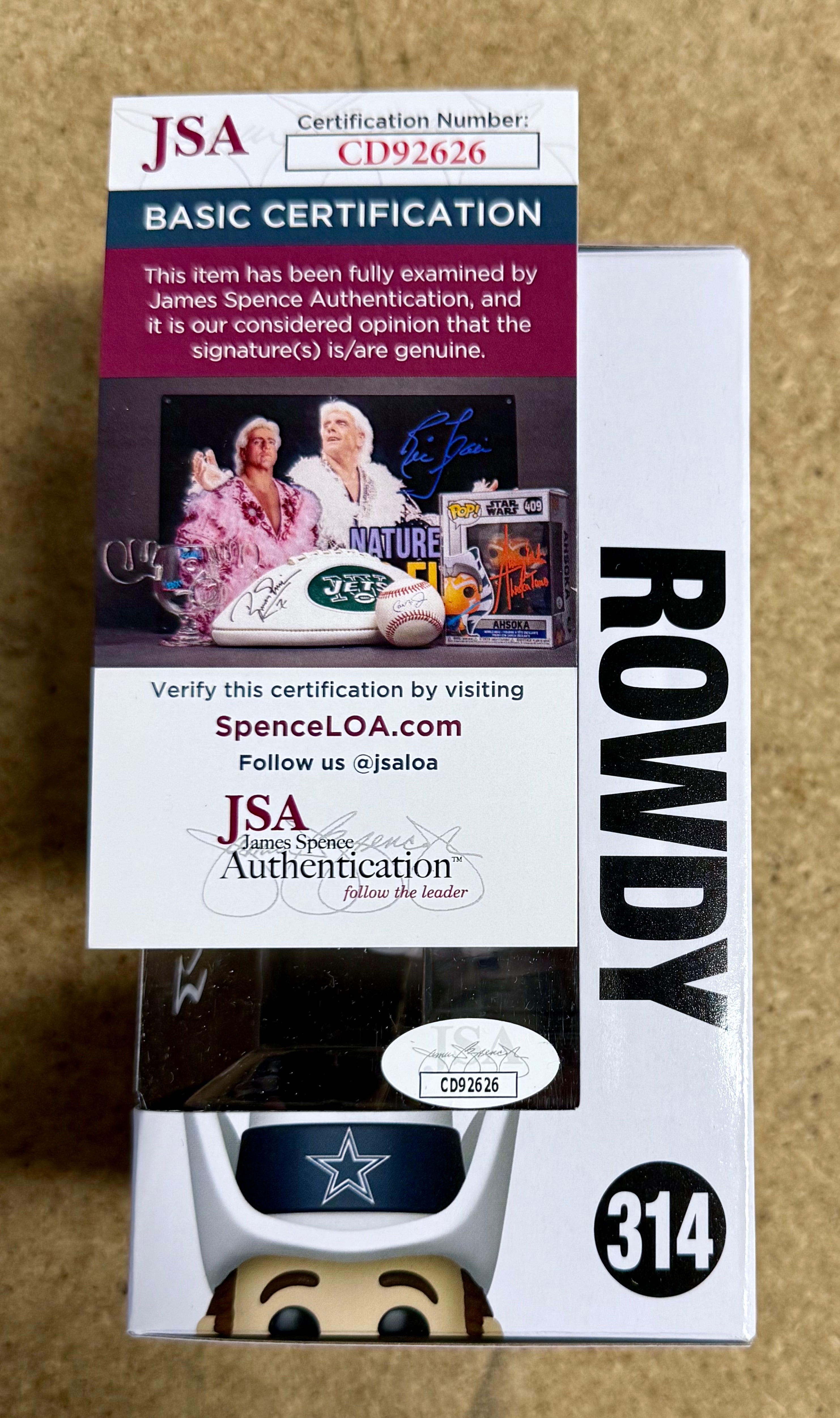 Autographed Jaydon Blue Signed NFL Dallas Cowboys Mascot Rowdy Funko Pop! #314