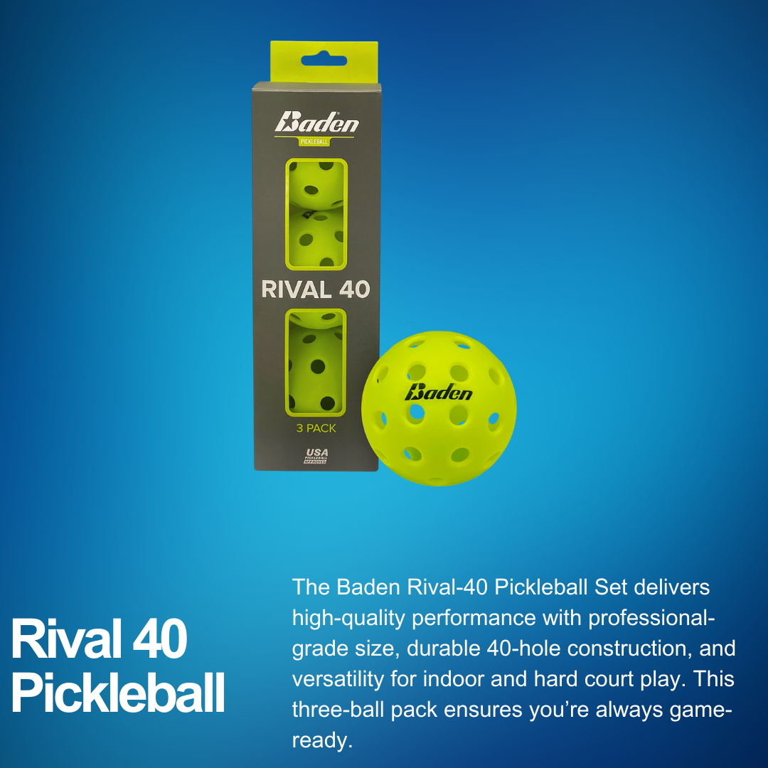 Rival 40 Pickleball Balls 3-Pack