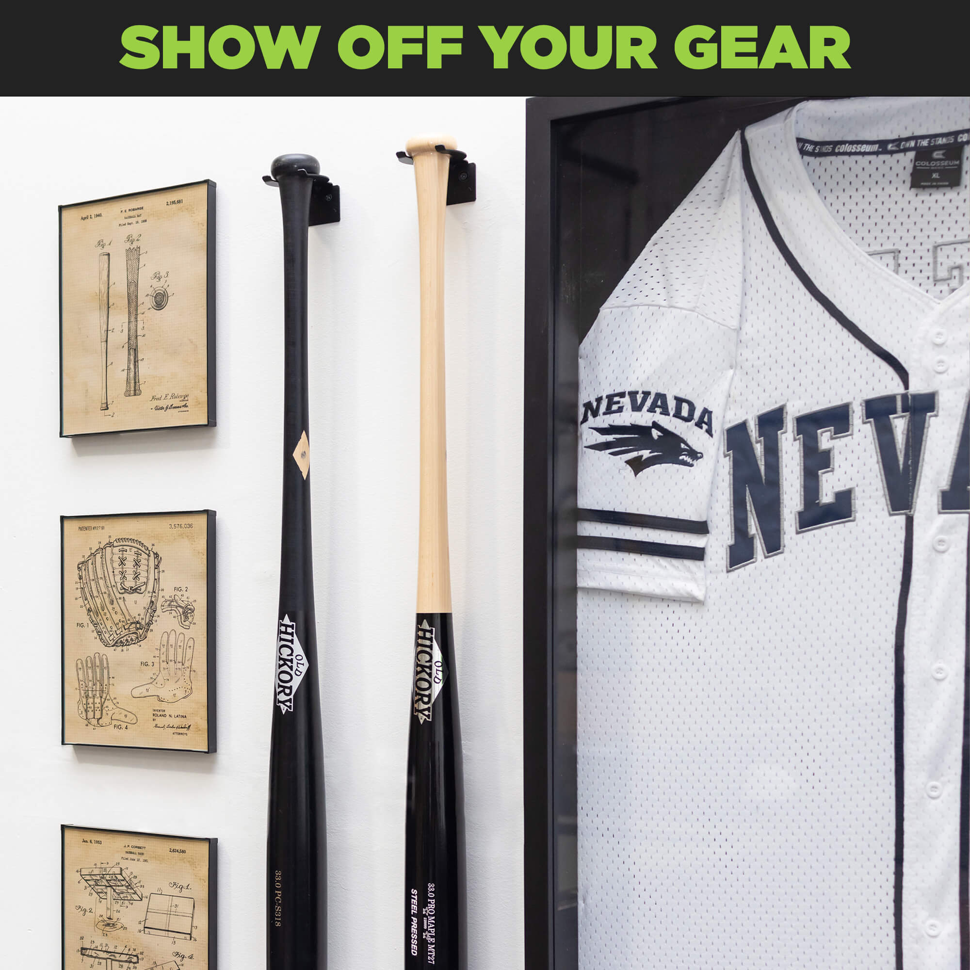 HIDEit Vertical Baseball Bat Mount
