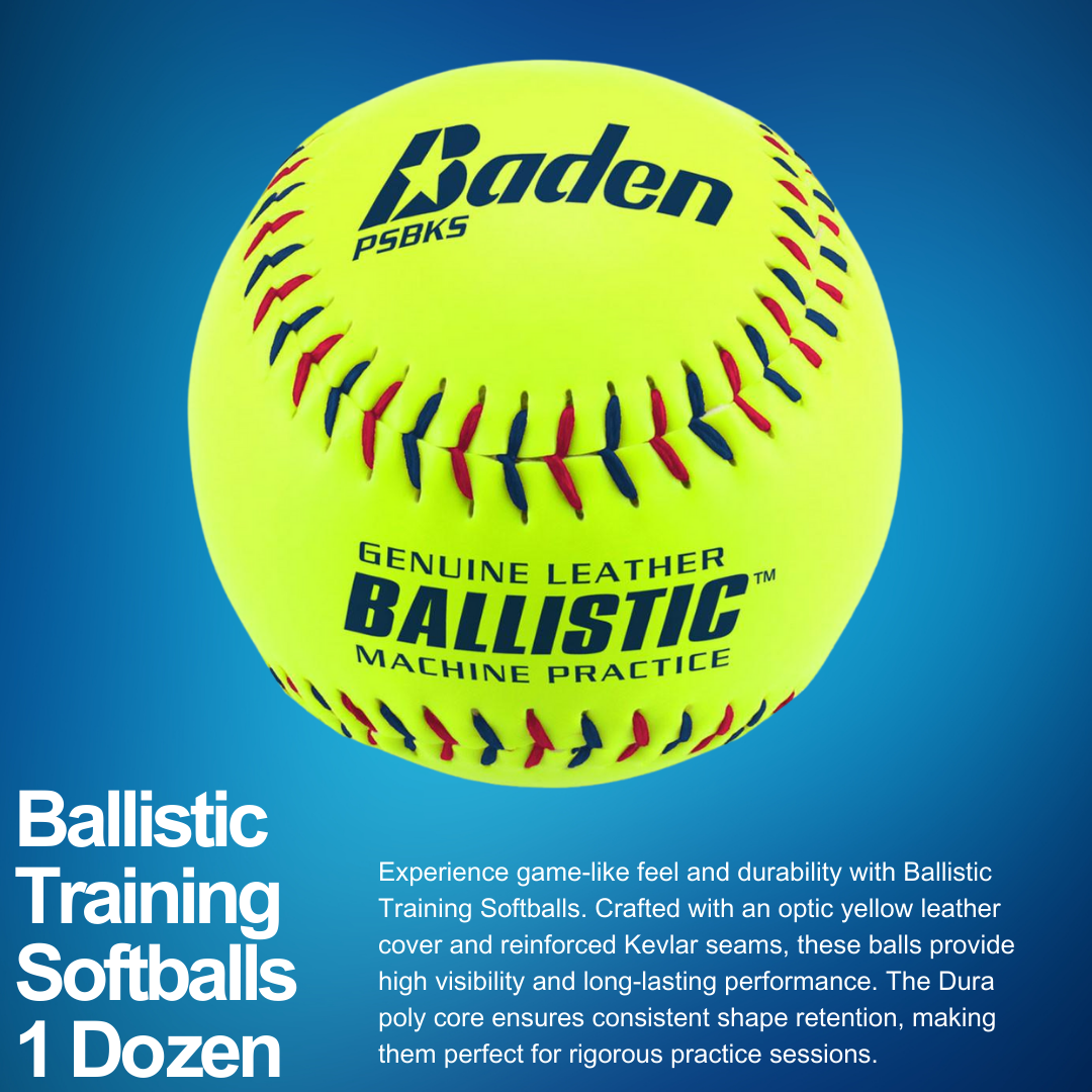 Ballistic Pitching Machine Softballs (One Dozen)