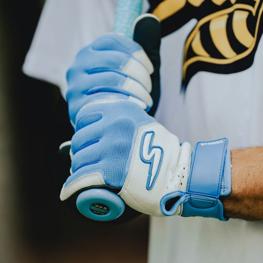 Sting Squad Batting Gloves - Columbia/white & Graphite