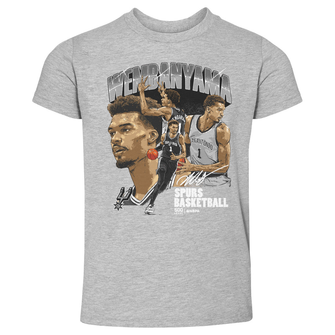 Victor Wembanyama San Antonio Spurs Collage Wht Kids T-Shirt