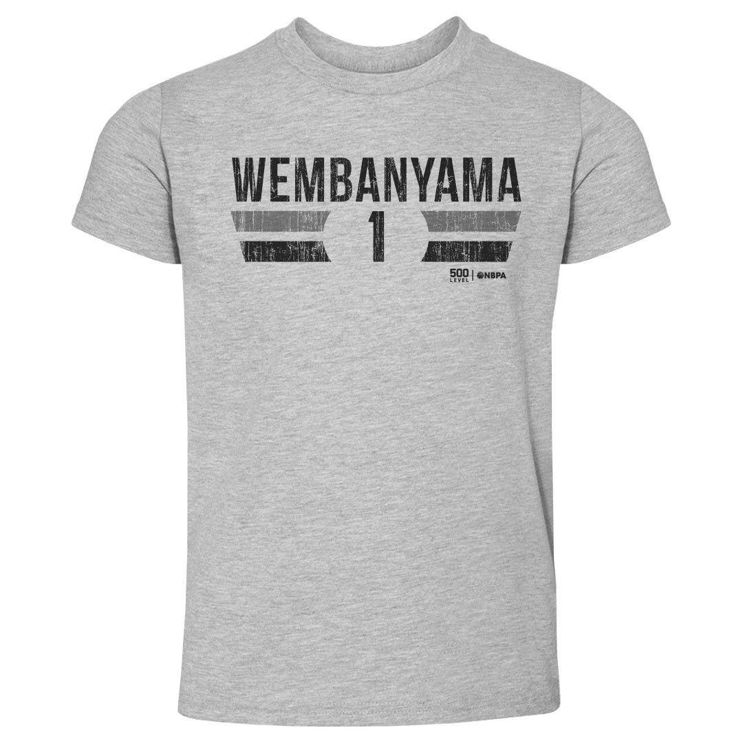 Victor Wembanyama San Antonio Spurs Font Kids T-Shirt