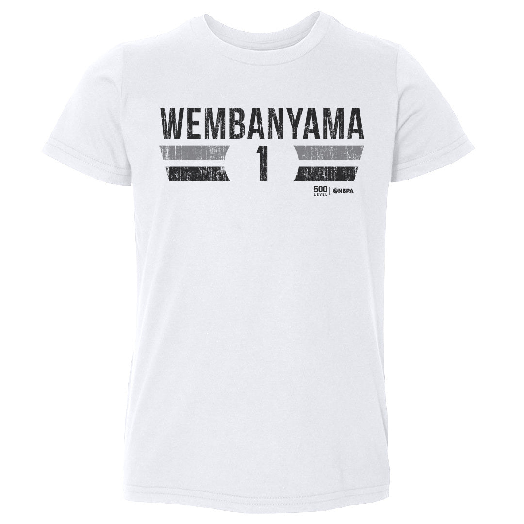 Victor Wembanyama San Antonio Spurs Font Kids T-Shirt