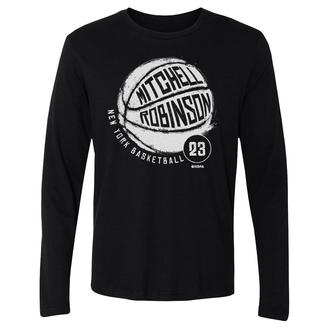 Mitchell Robinson New York Basketball WHT Men's Long Sleeve Shirt