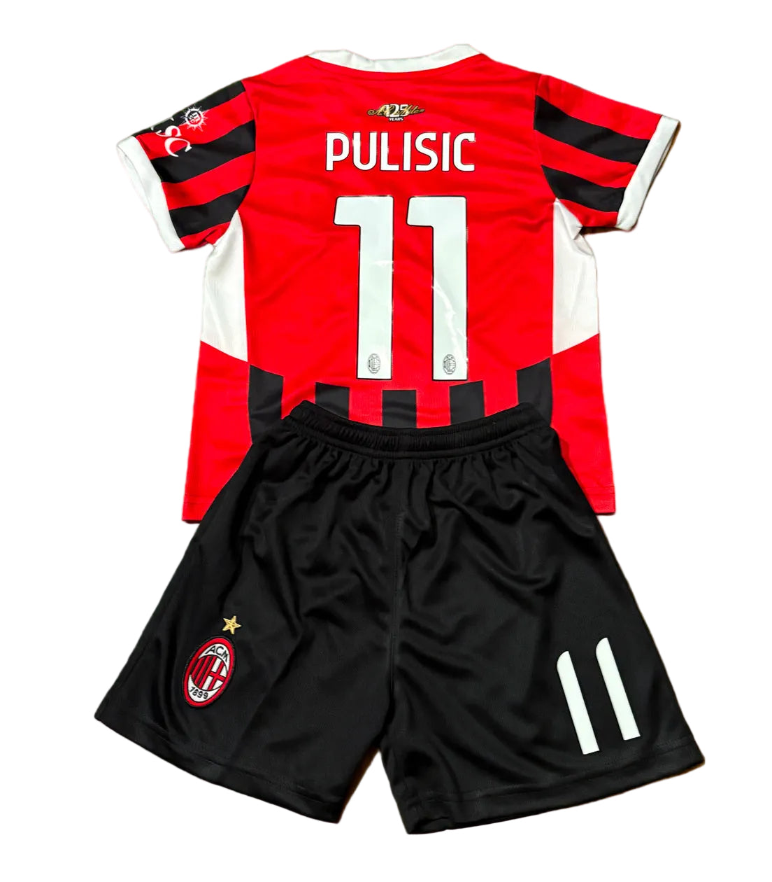 Christian Pulisic A.c. Milan Kids Youth Soccer Jersey Kit 2 Piece Set