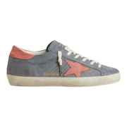 Golden Goose Super-Star Women Blue Nubuck Pink Suede Sneakers