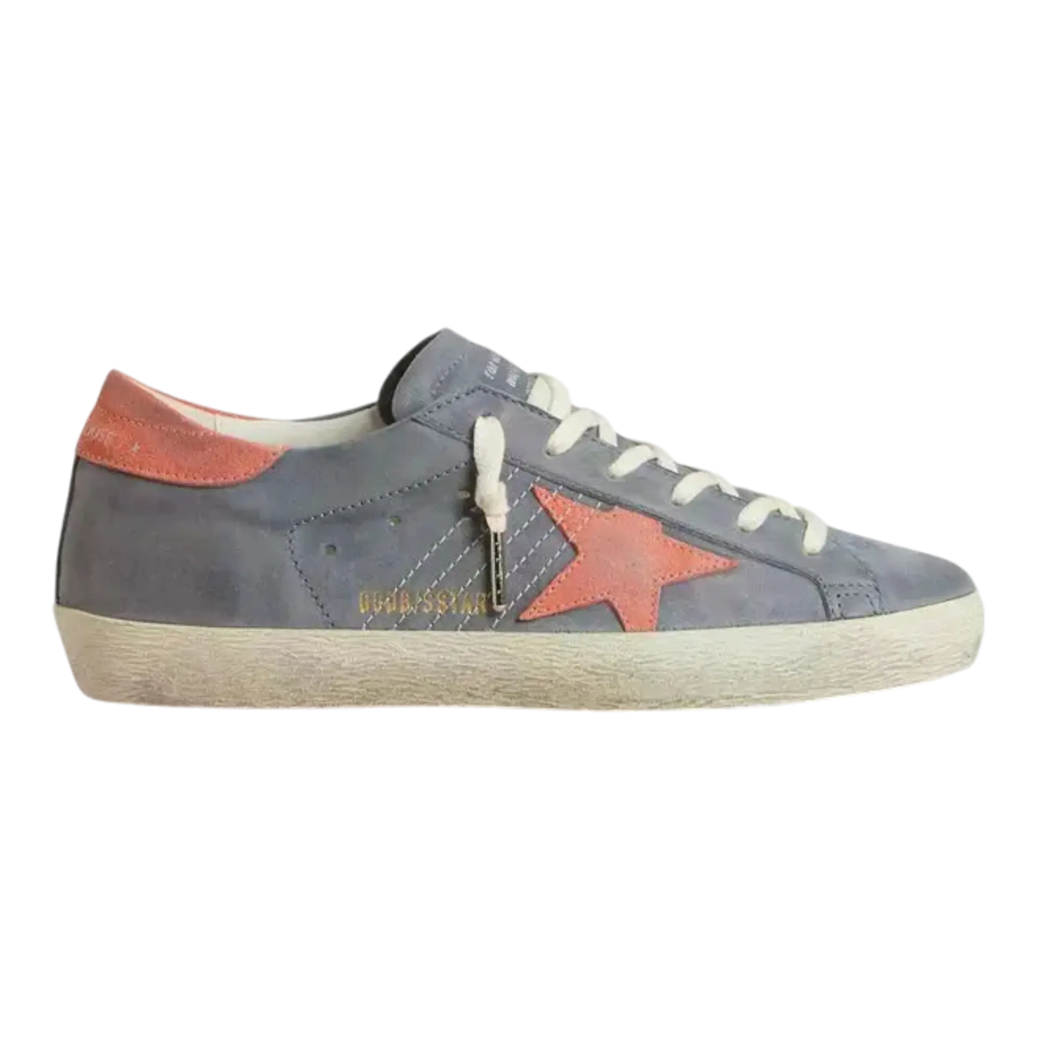 Golden Goose Super-Star Women Blue Nubuck Pink Suede Sneakers