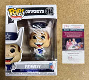 Autographed Jaydon Blue Signed NFL Dallas Cowboys Mascot Rowdy Funko Pop! #314