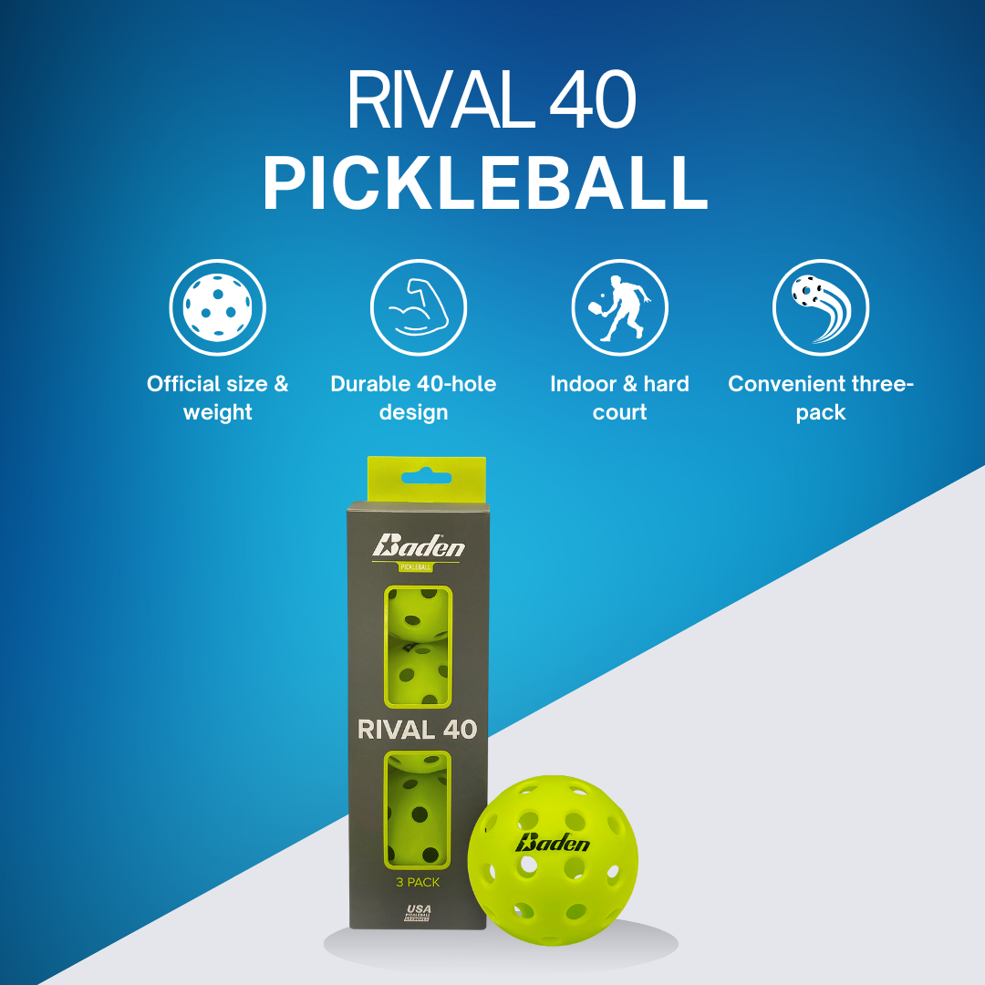 Rival 40 Pickleball Balls 3-Pack