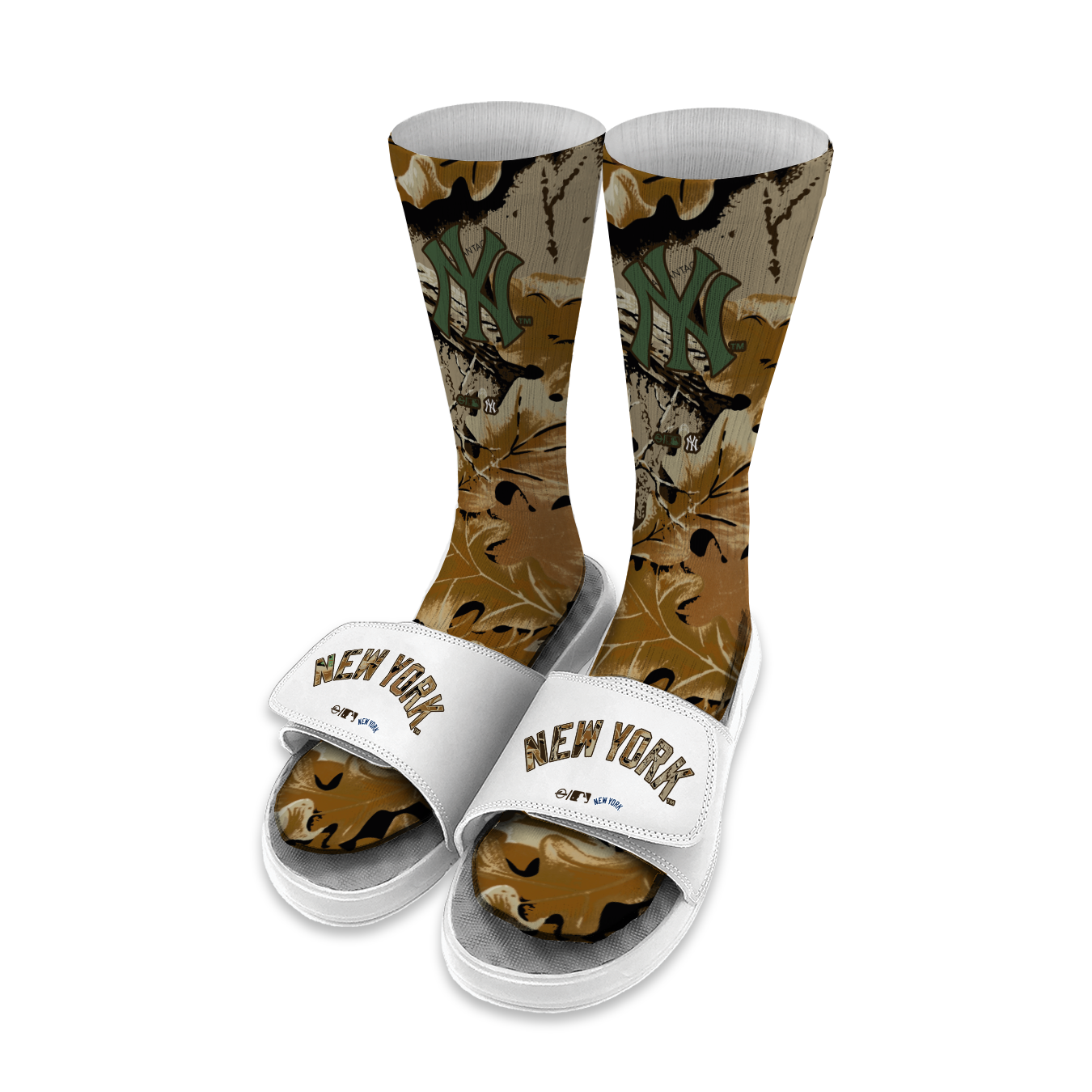 New York Yankees RealTree Camo Sock & Slides Bundle