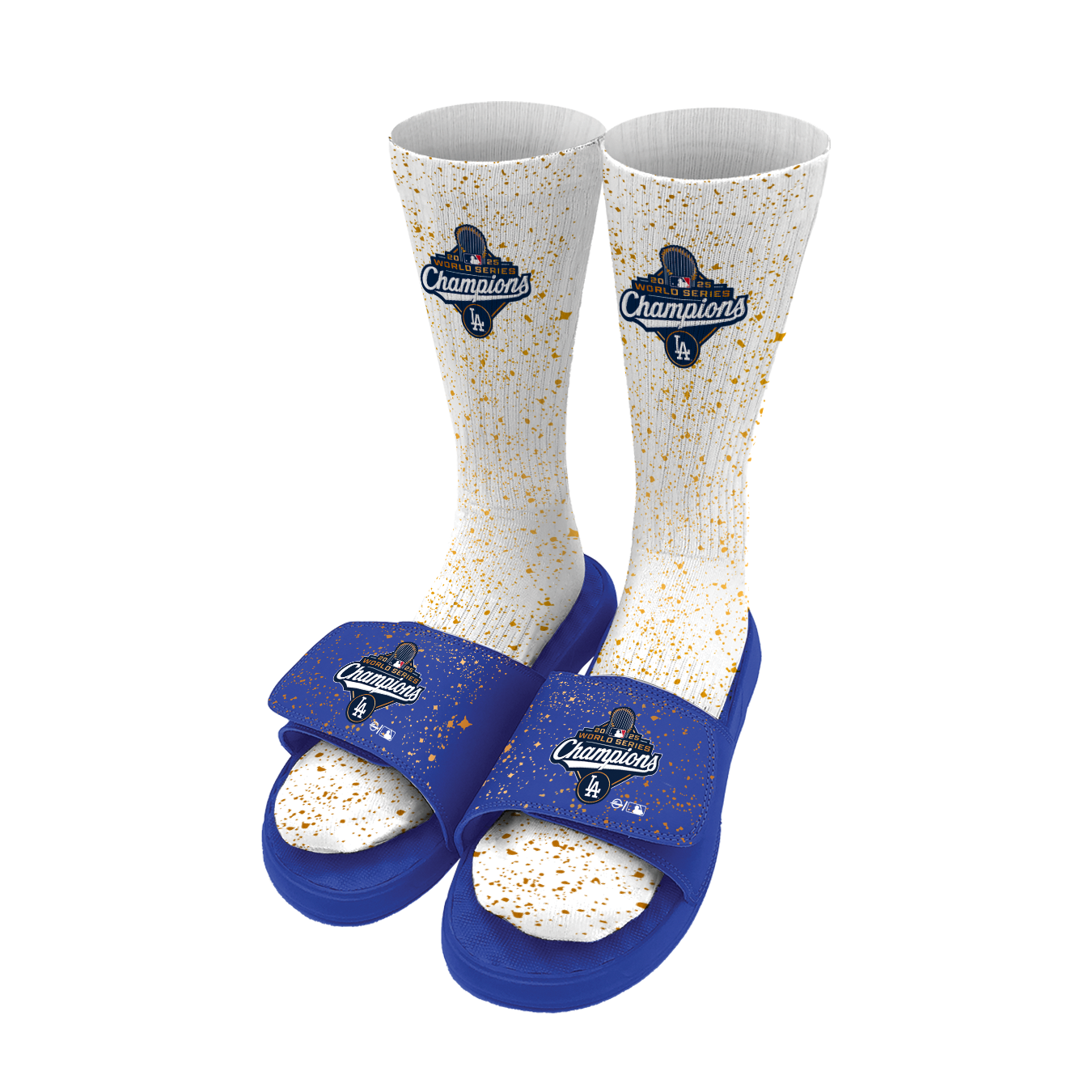 Los Angeles Dodgers 2025 World Series Champions Sock & Slide Bundle