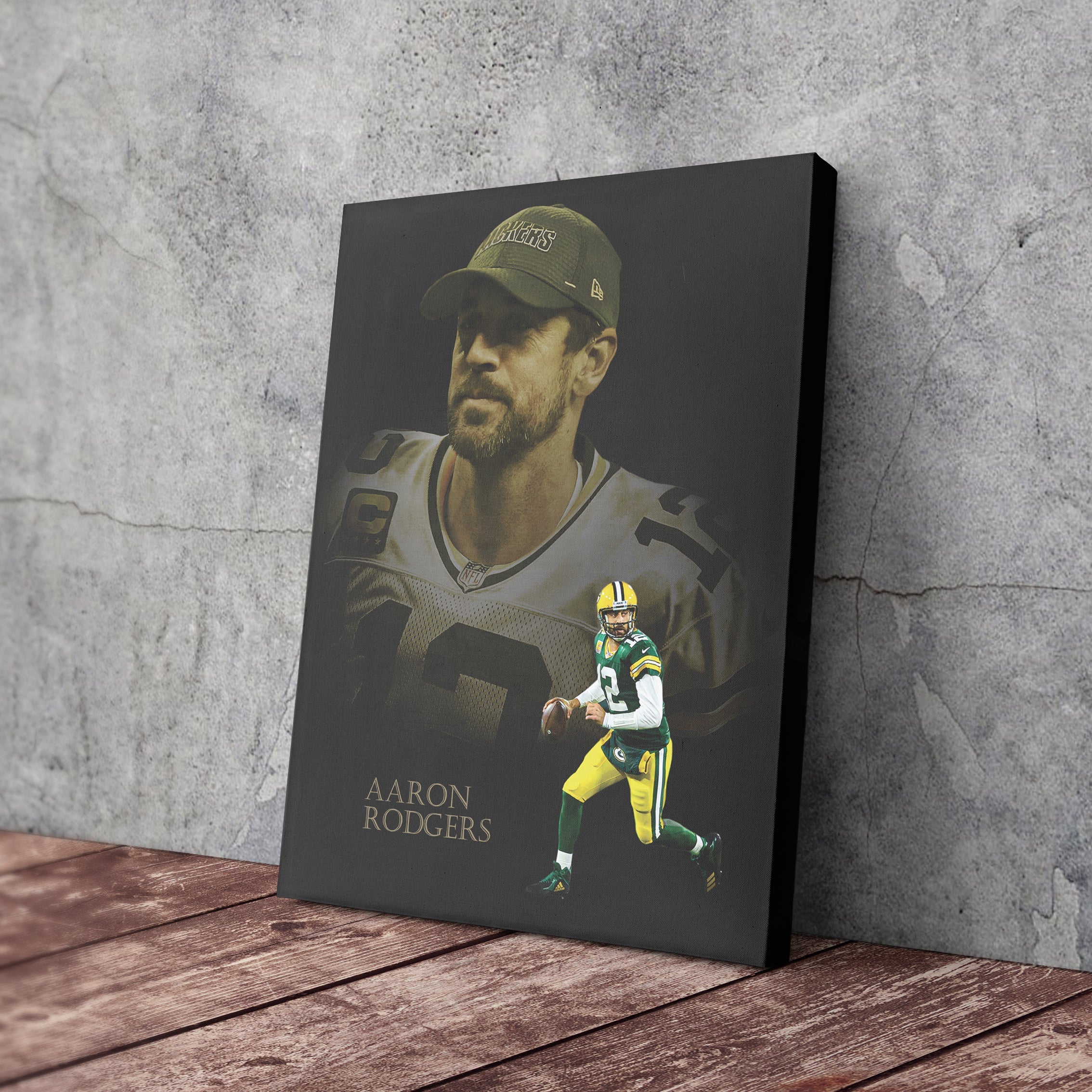 Green Bay Packers Aaron Rodgers Canvas Wall Art