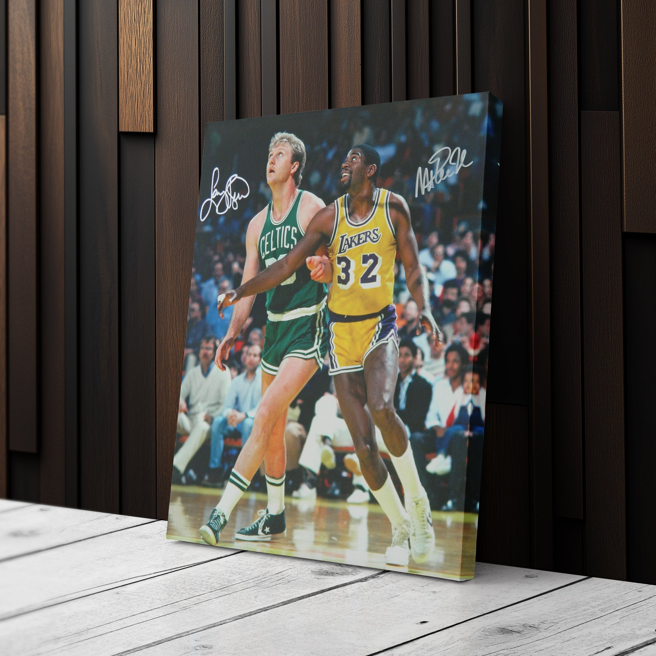 Larry Bird & Magic Johnson Canvas Wall Art