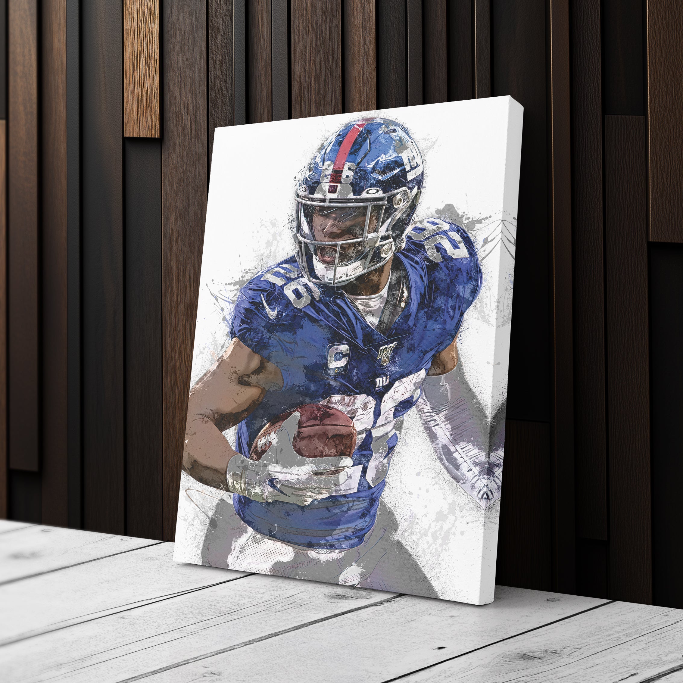 New York Giants Saquon Barkley Canvas Wall Decor