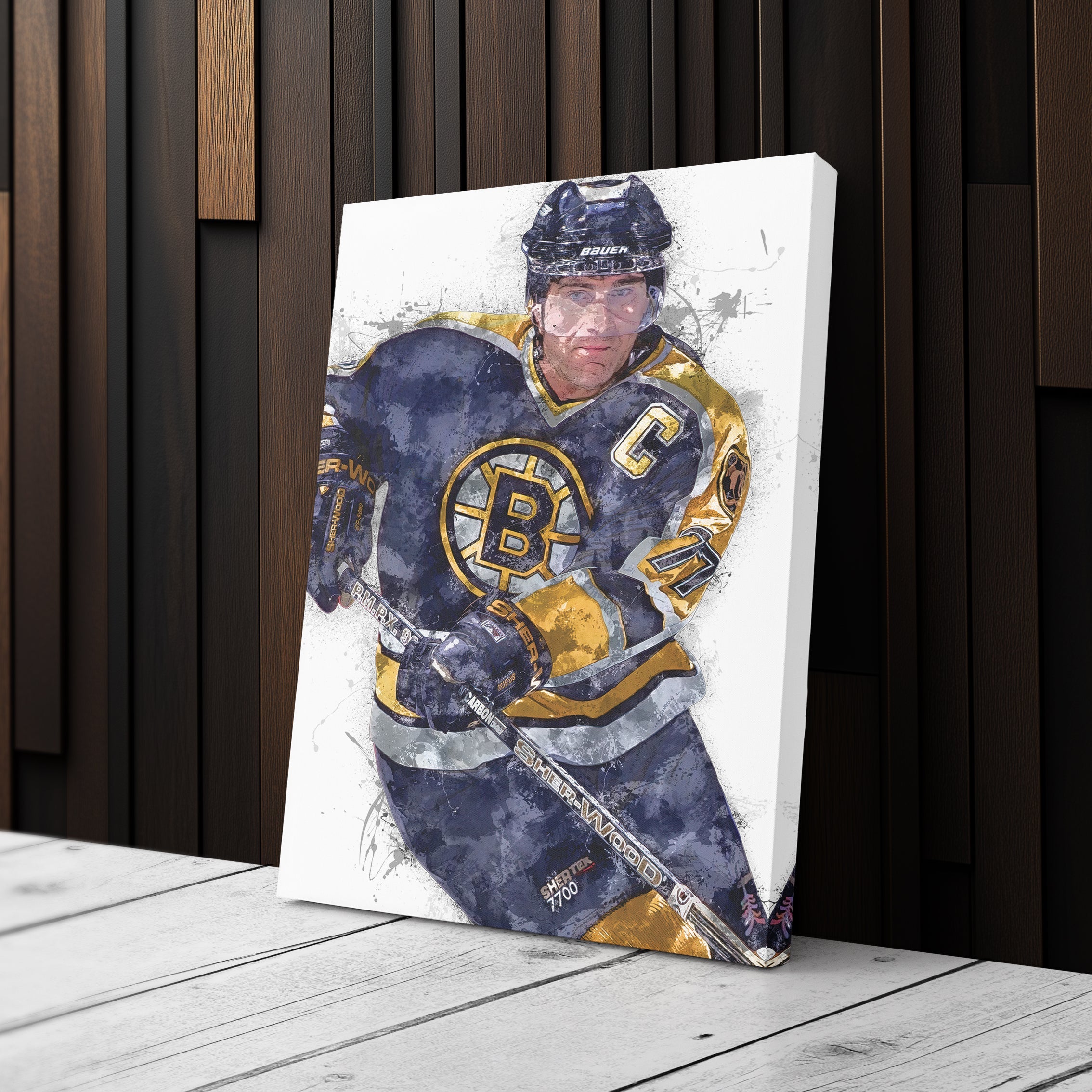 Boston Bruins Ray Bourque Canvas Wall Decor