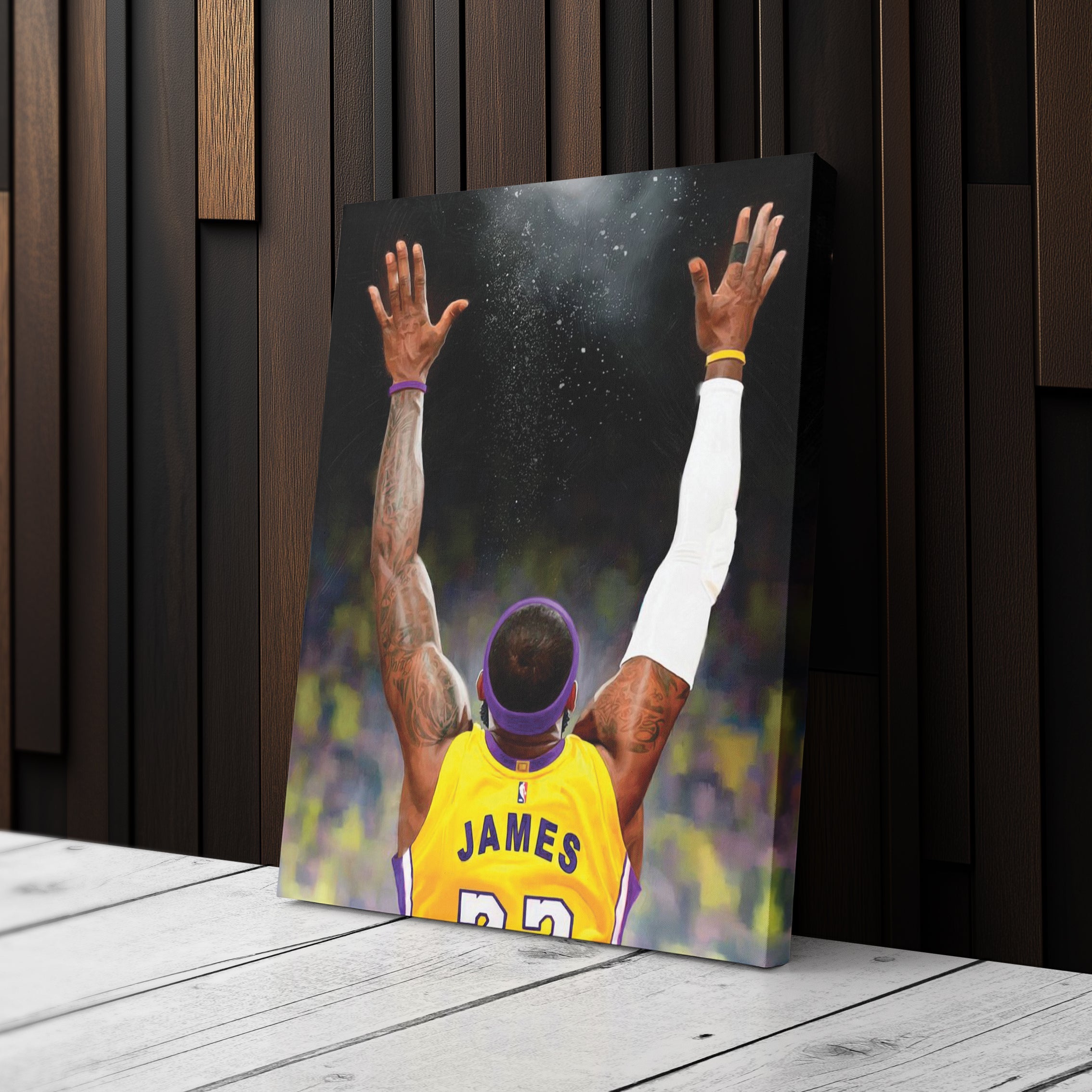 LeBron James Canvas Lakers Champion Wall Art Decor