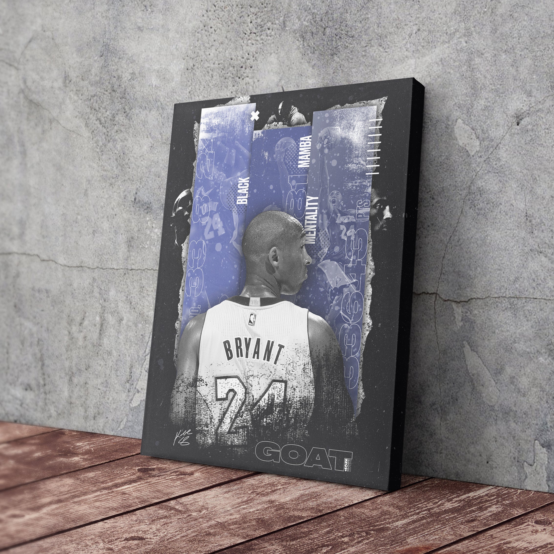 Black Mamba Mentality Kobe Bryant NBA Canvas Art