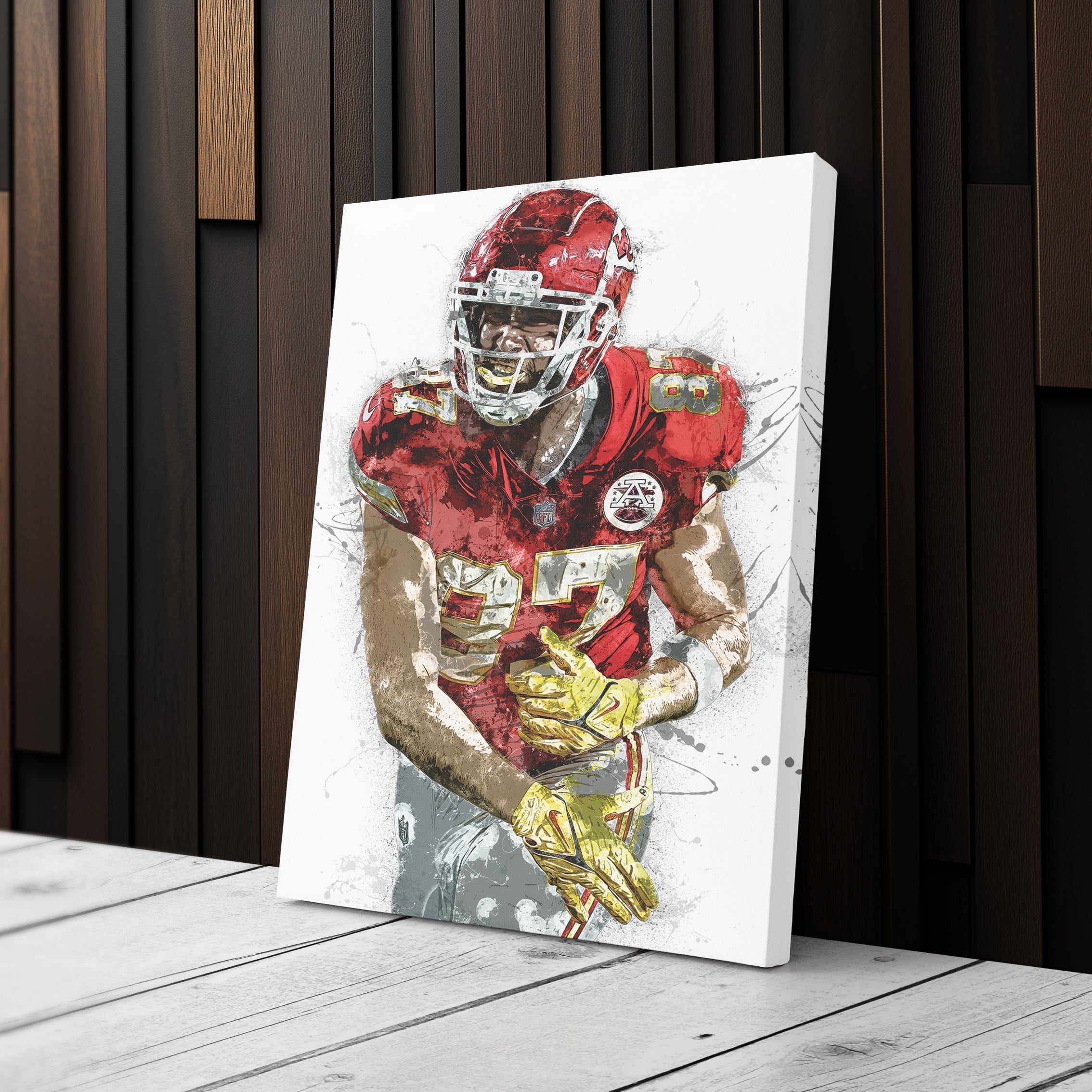 Travis Kelce Canvas Art – Kansas City Chiefs Wall Decor