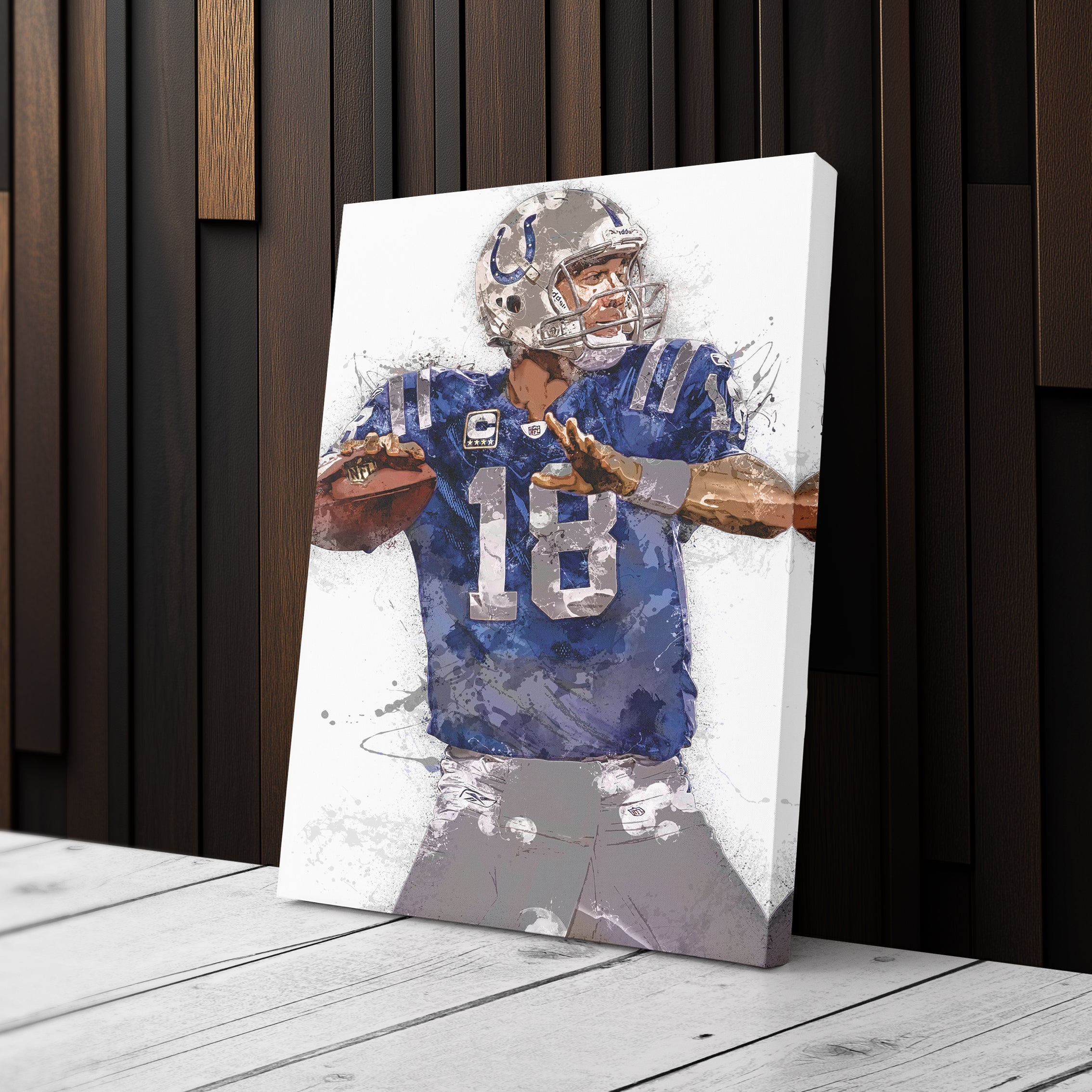 Peyton Manning Canvas Art – Indianapolis Colts Wall Decor