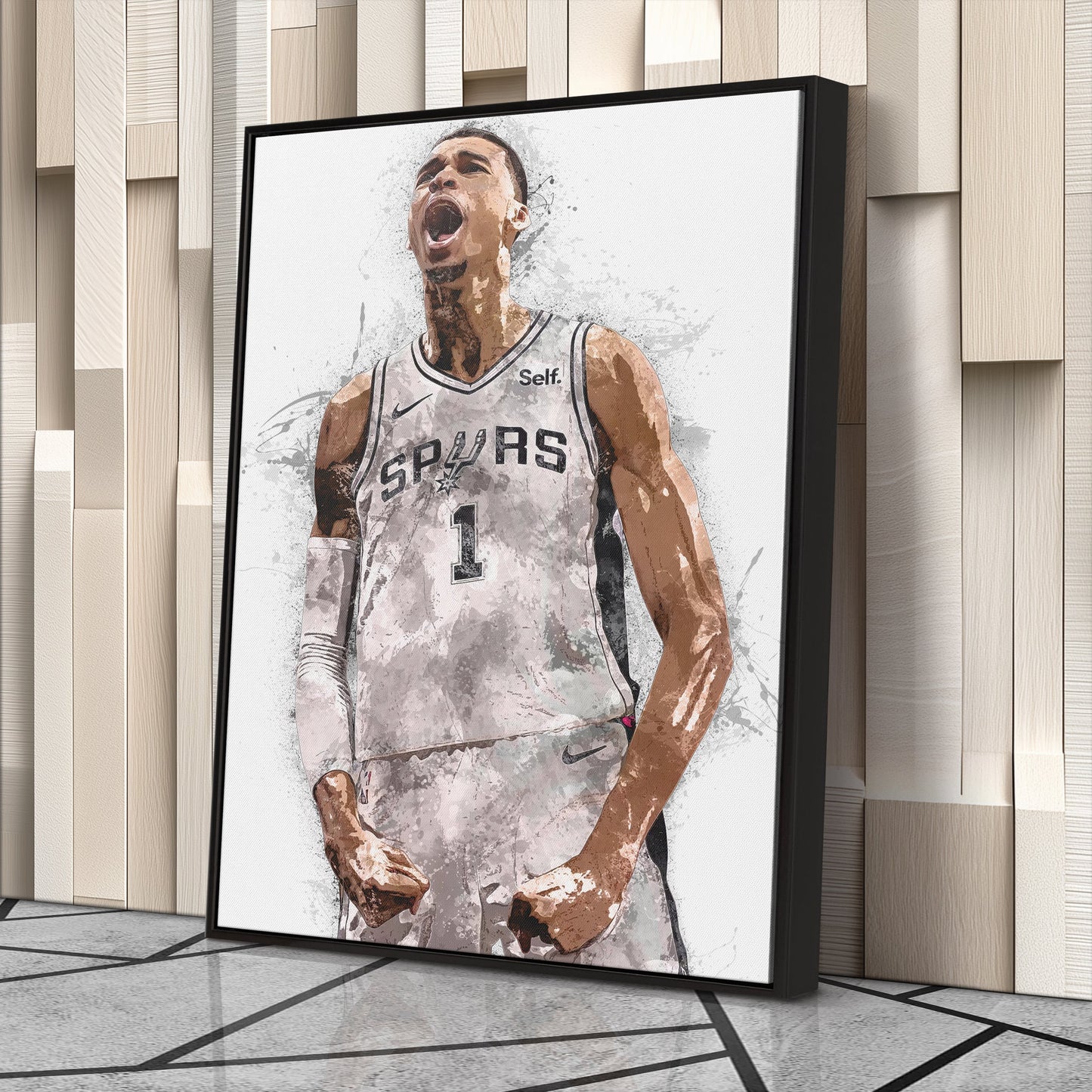 Victor Wembanyama Canvas Art – San Antonio Spurs Wall Decor