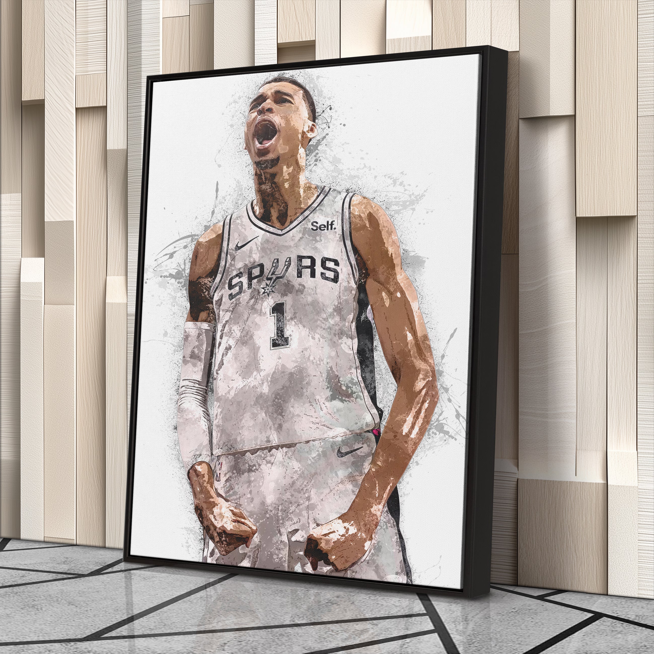 Victor Wembanyama Canvas Art – San Antonio Spurs Wall Decor