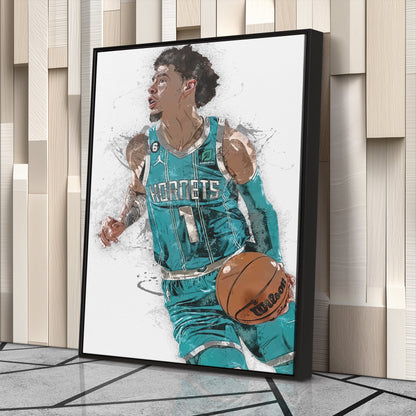 LaMelo Ball Canvas Art – Charlotte Hornets Wall Decor