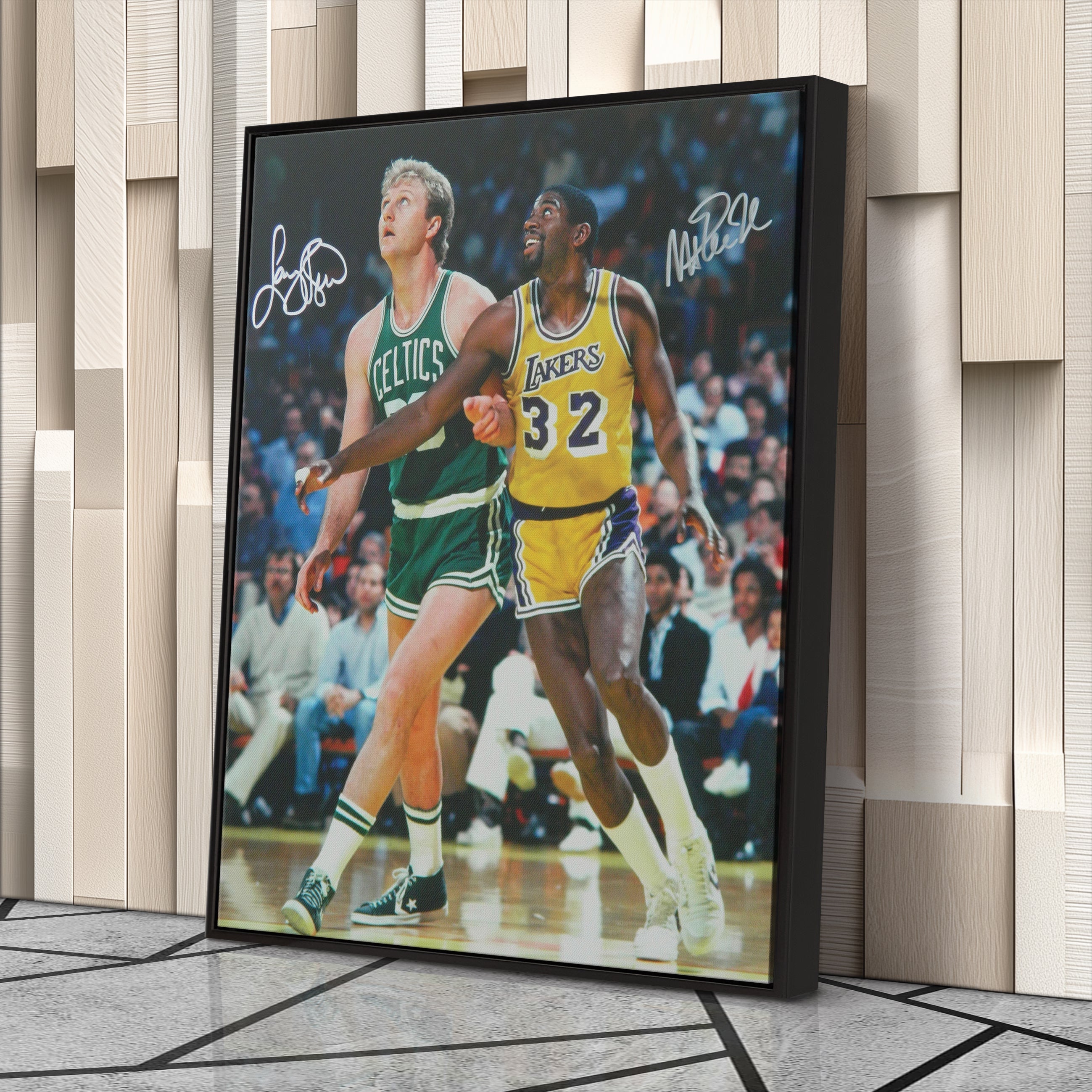 Larry Bird & Magic Johnson Canvas Wall Art