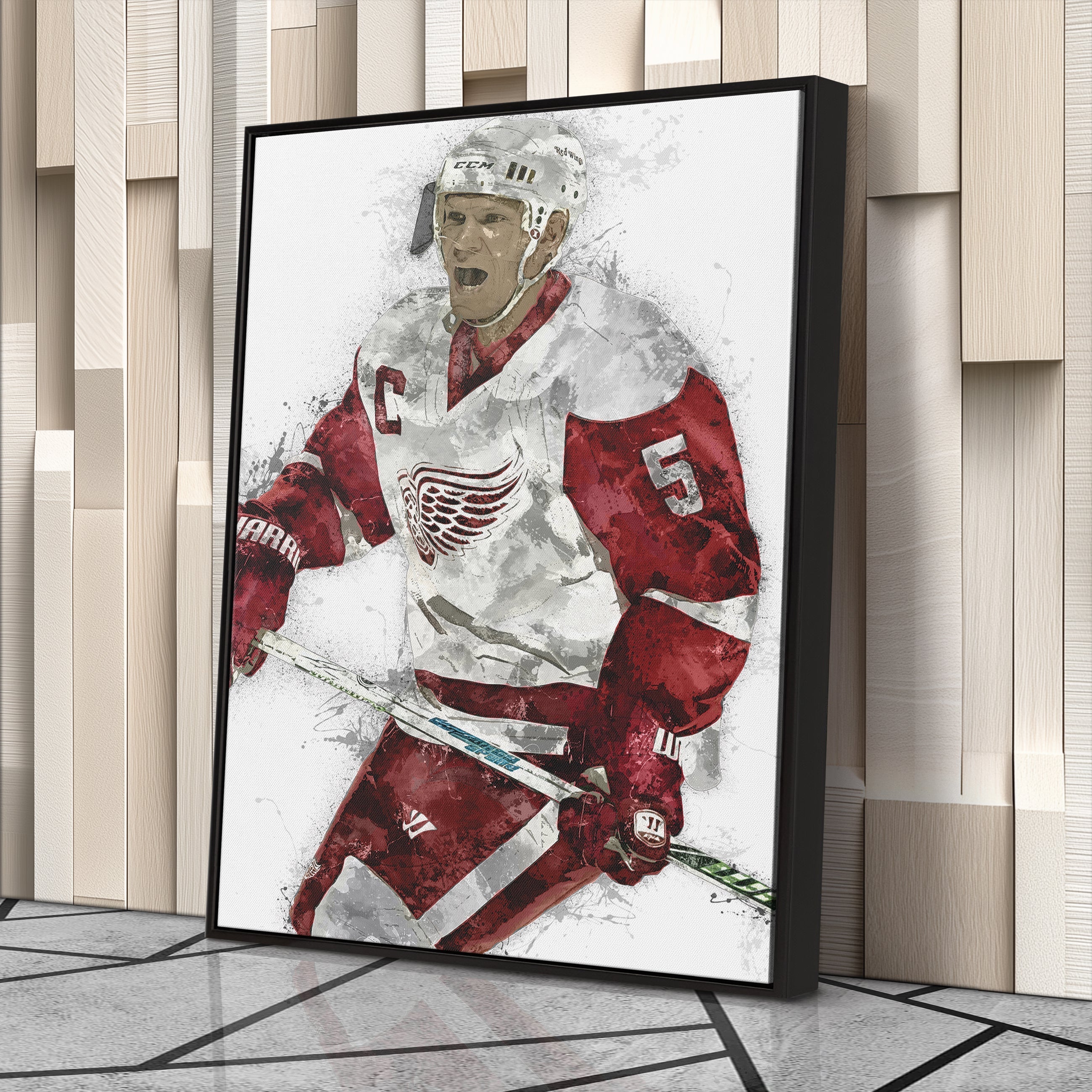 Nicklas Lidström Canvas Art - Detroit Red Wings Wall Decor