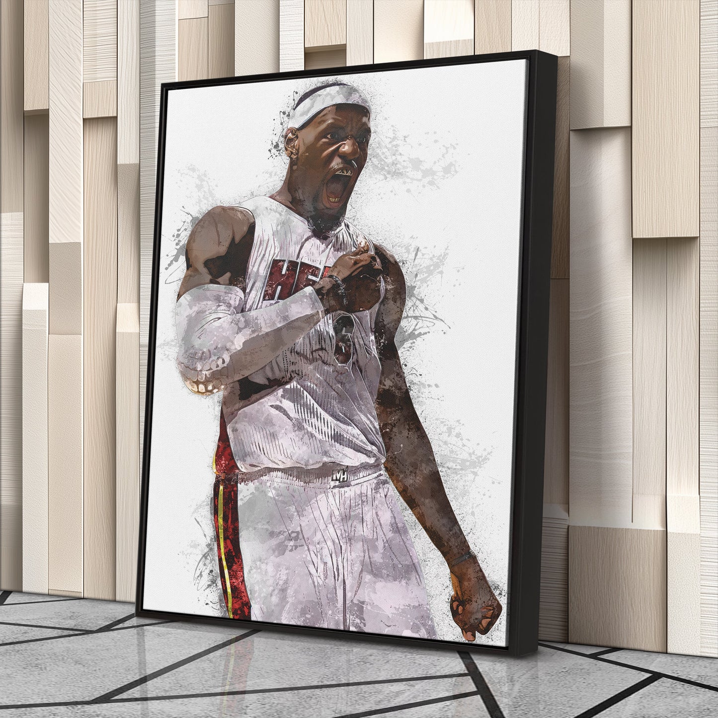 LeBron James Canvas Art – Miami Heat Wall Decor