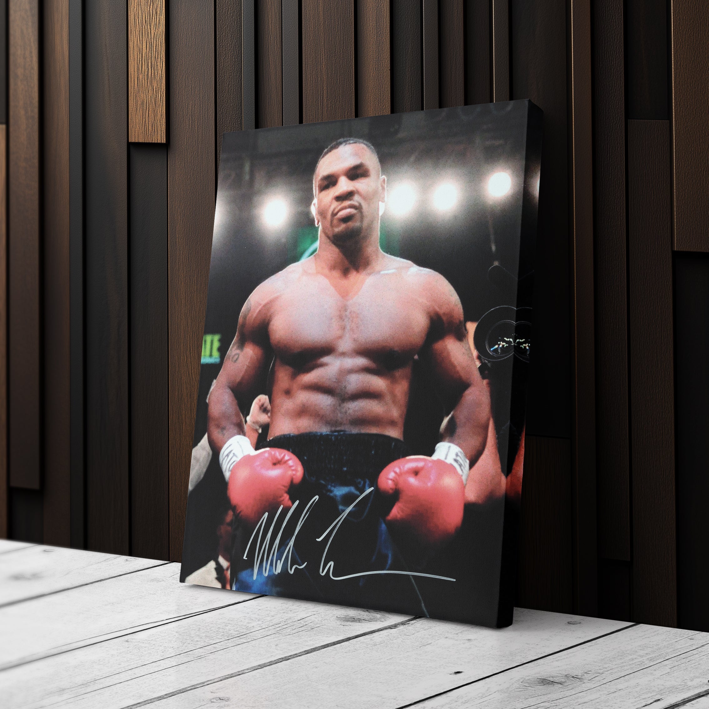Mike Tyson Autograph Canvas Boxing Wall Art