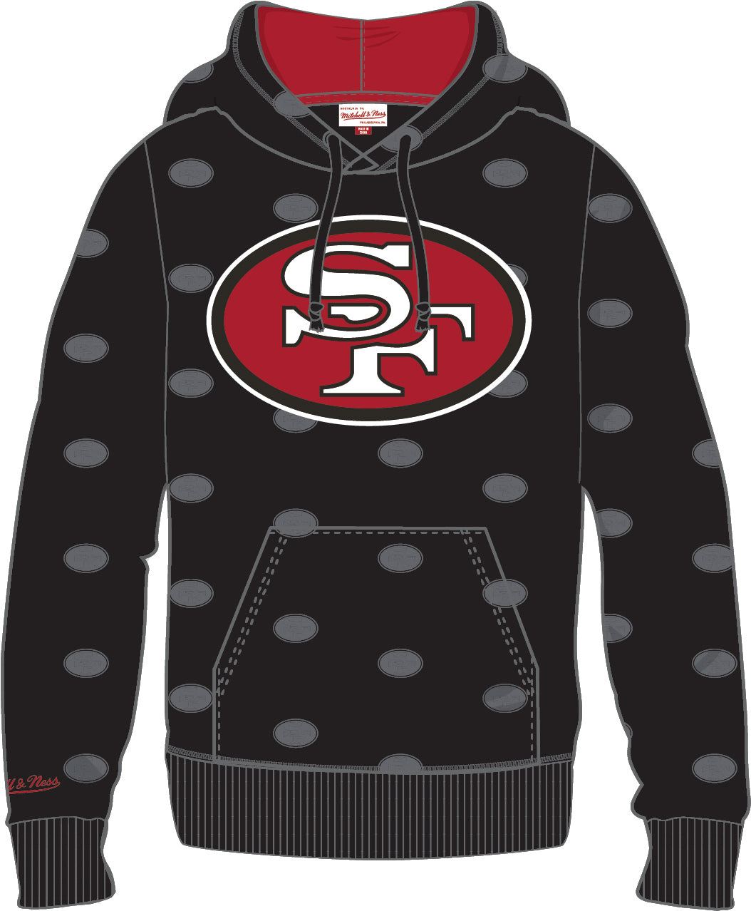 San Francisco 49ers All Over Print Fleece Hoodie