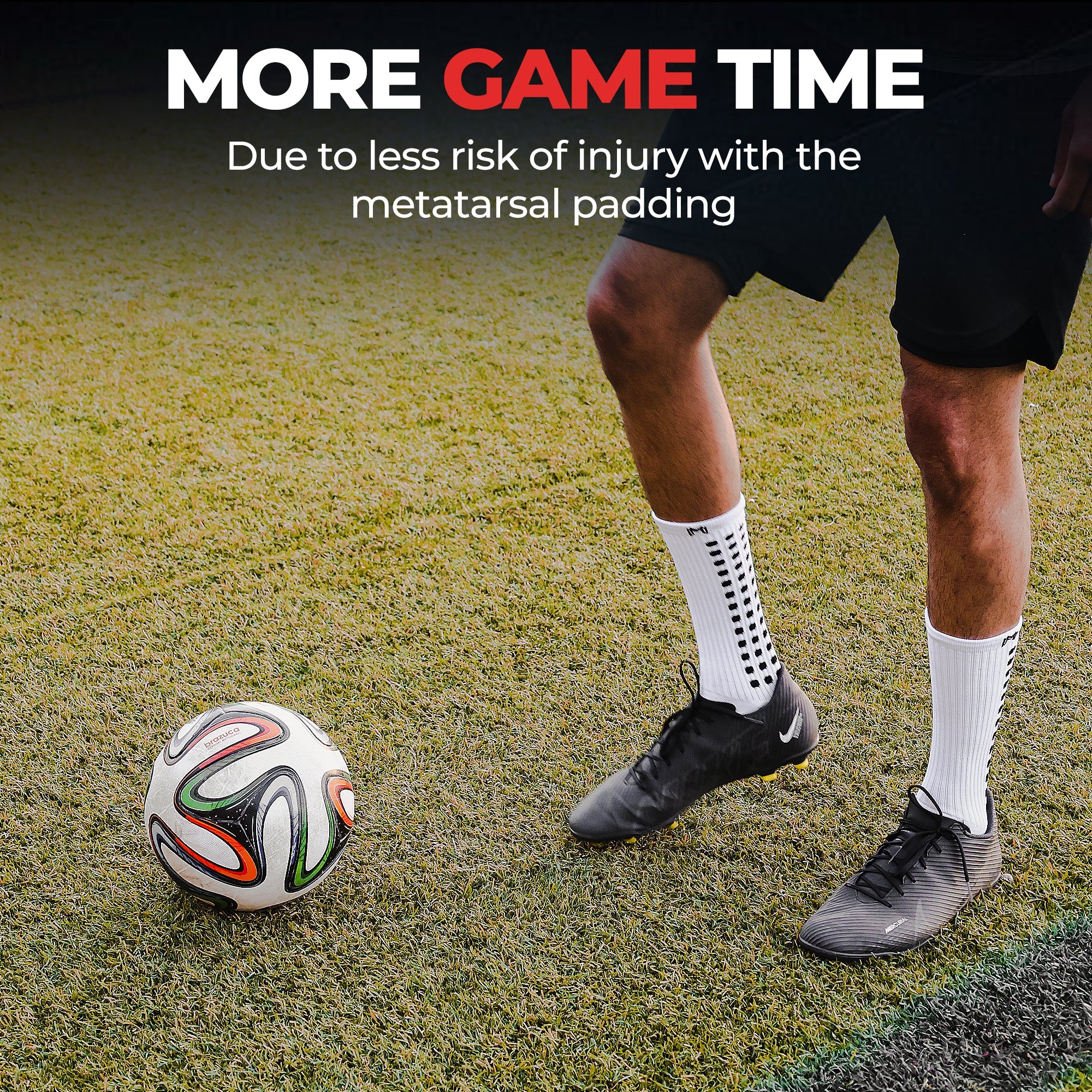 MediCaptain Padded Grip Socks with Foot Protection (Midcalf Length)