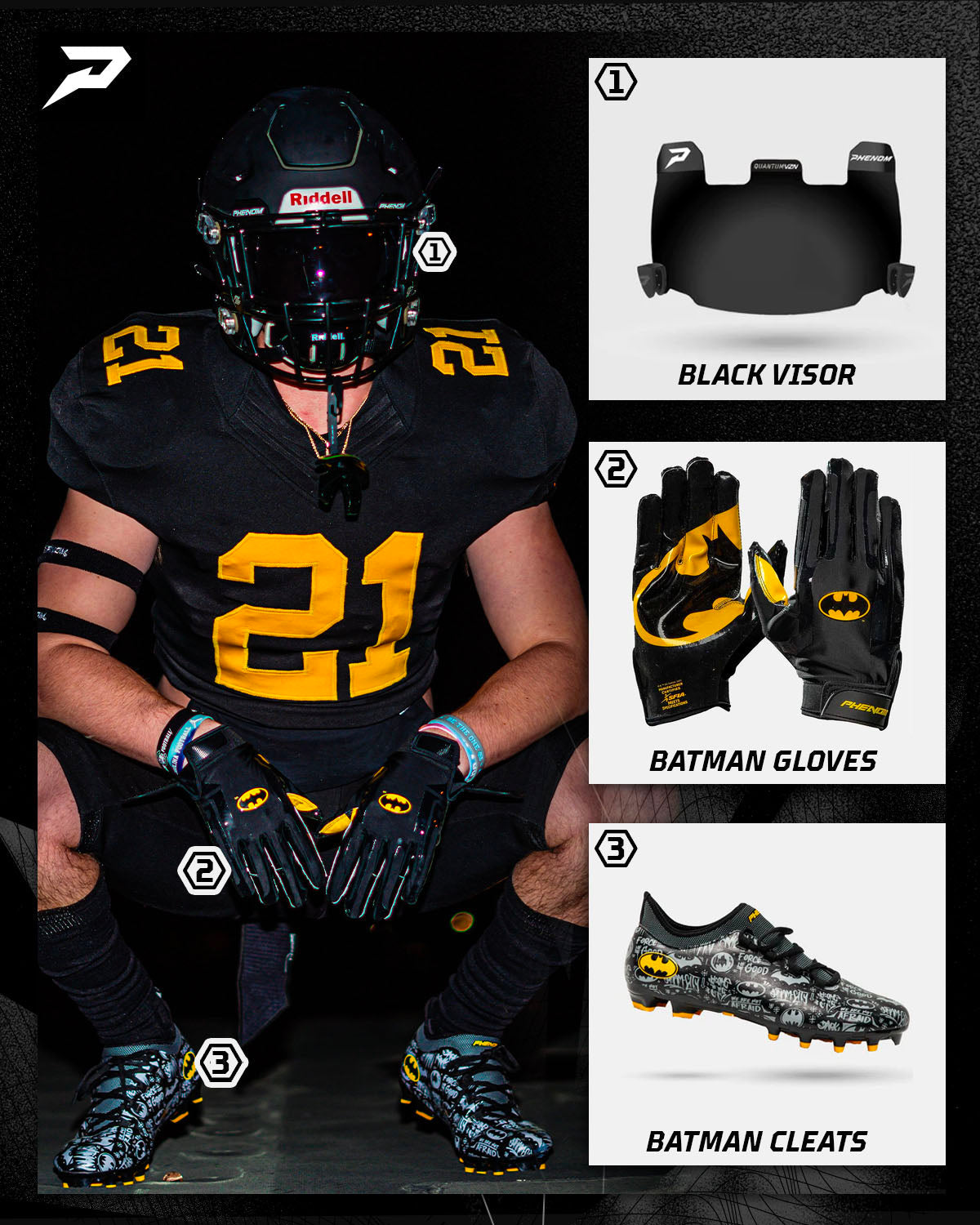 Batman Velocity 2.0 Football Cleats