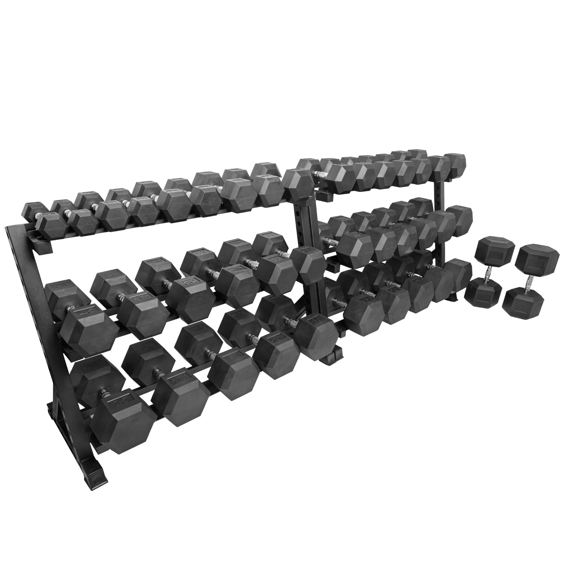 Rubber Hex Dumbbells