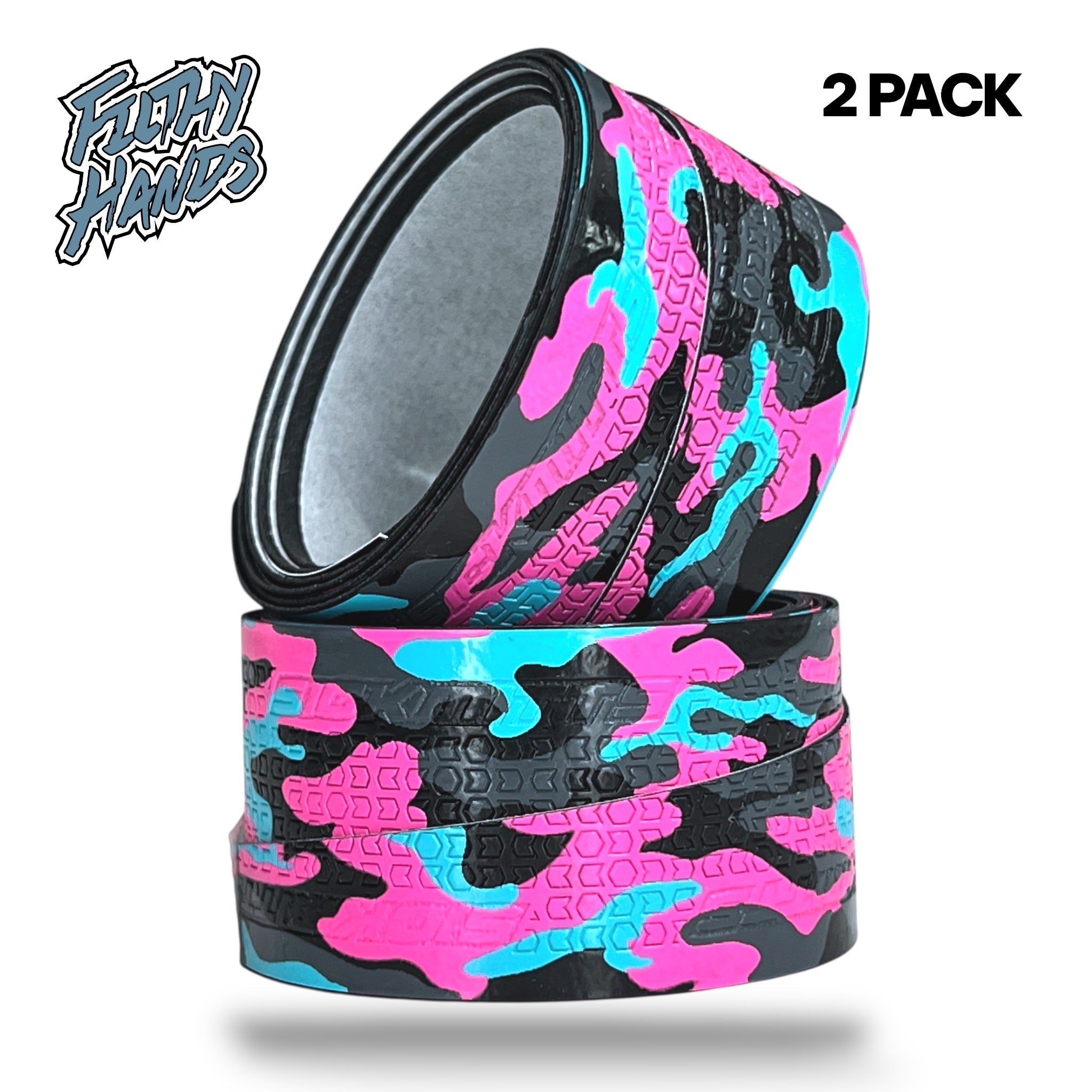 Filthy Hands Grip Tape Hot Pink Camo 2-pack, 0.5mm