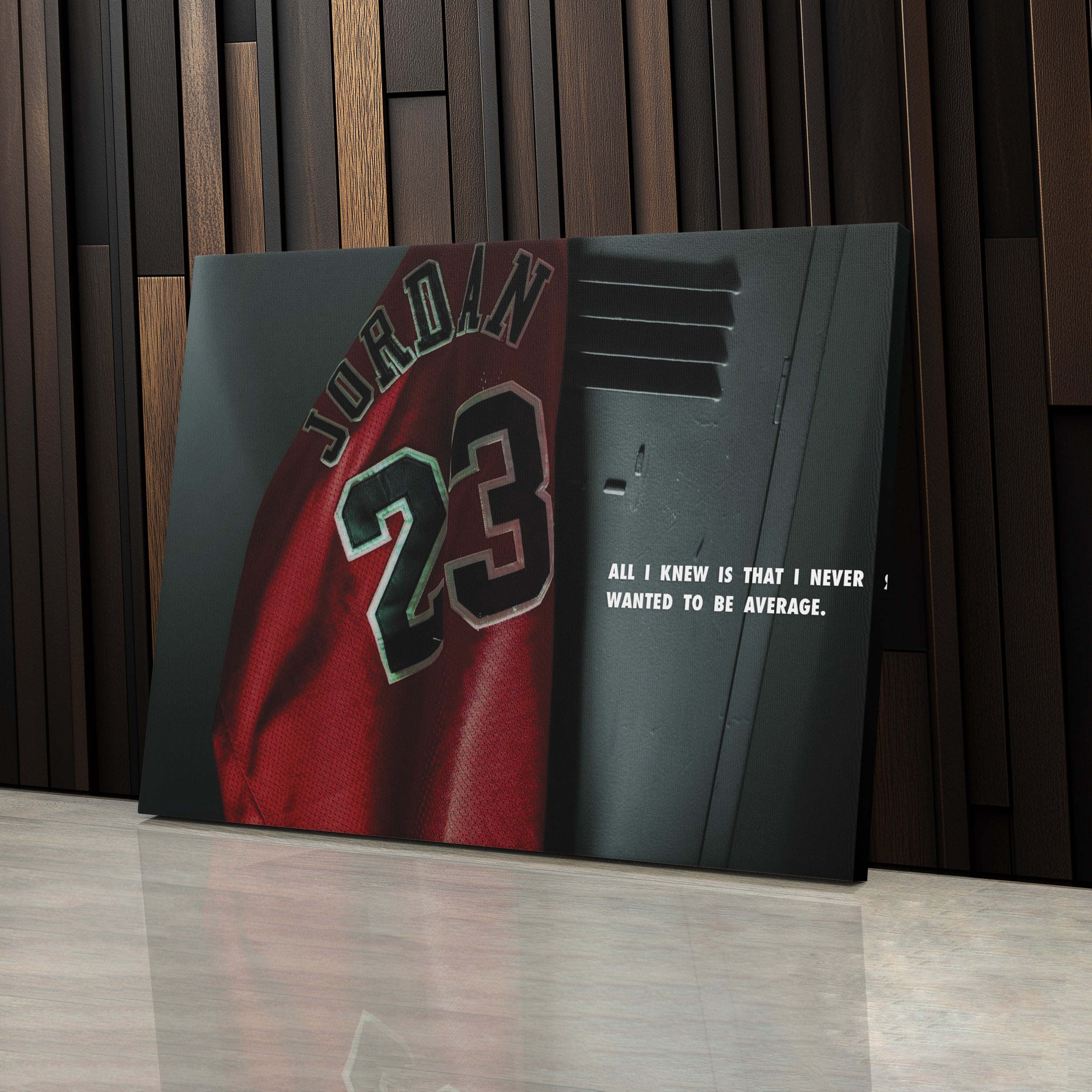 Michael Jordan Jersey Locker Room Canvas Poster – Wall Art Decor