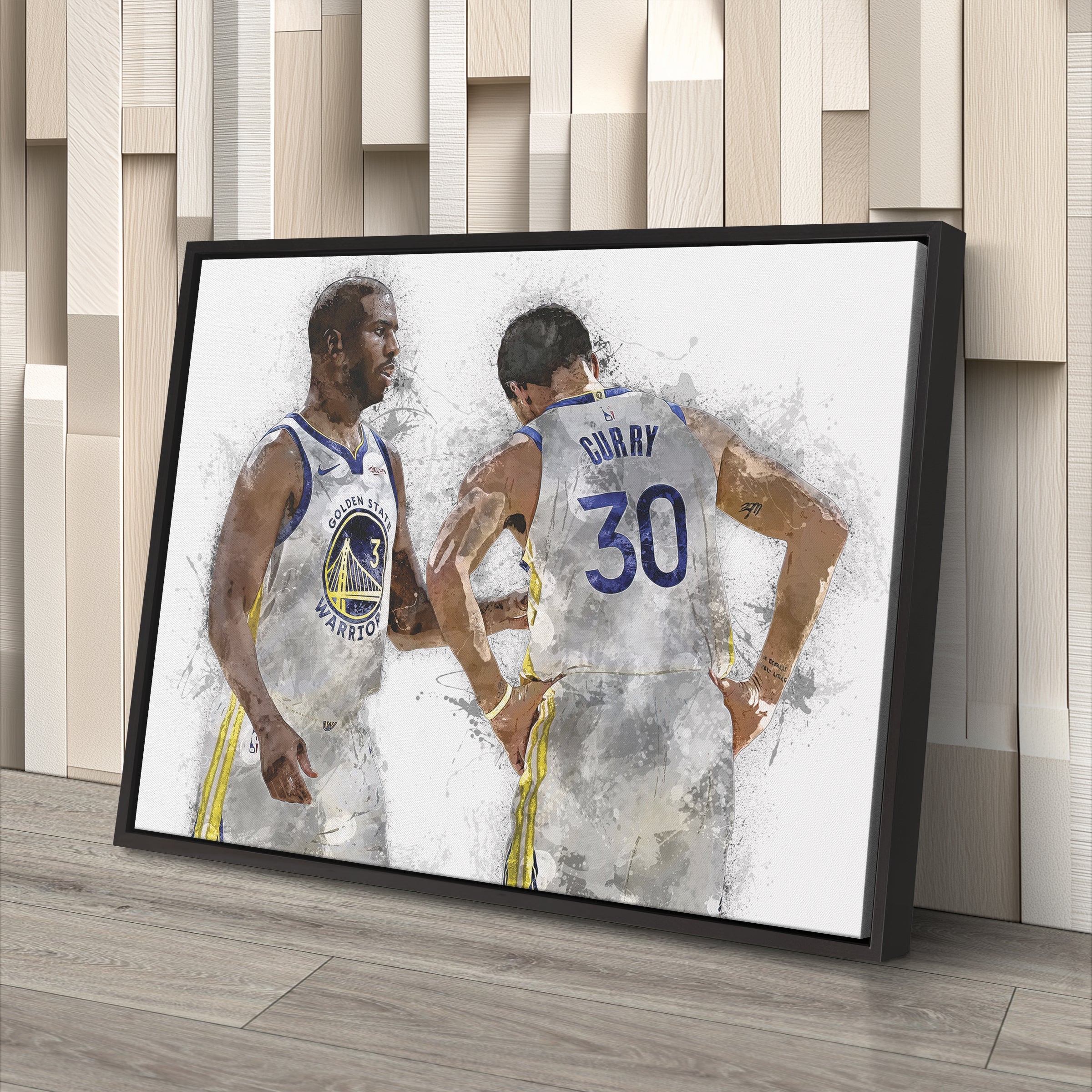 Stephen Curry & Chris Paul Canvas Art – Golden State Warriors Wall Decor