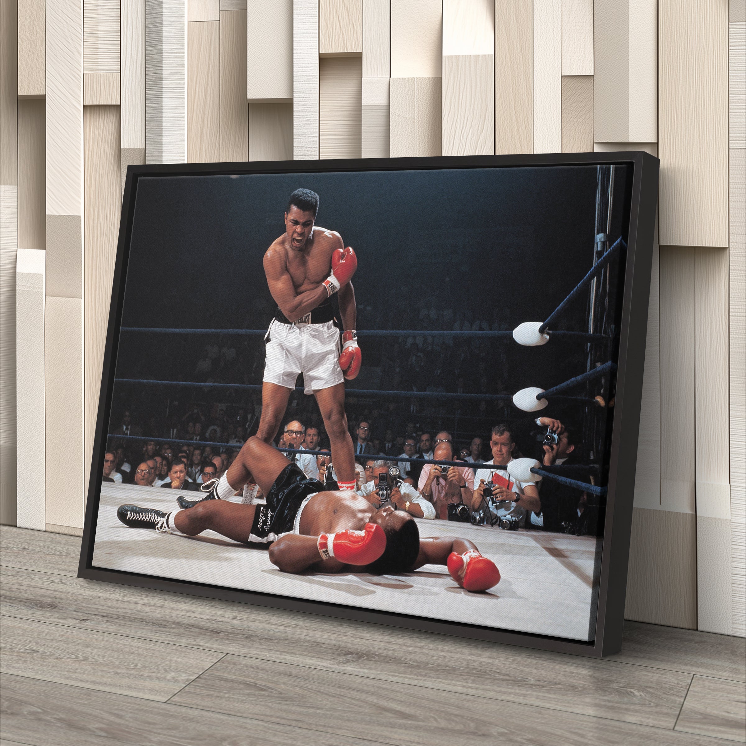 Muhammad Ali vs Sonny Liston Canvas – Phantom Punch Boxing Wall Art