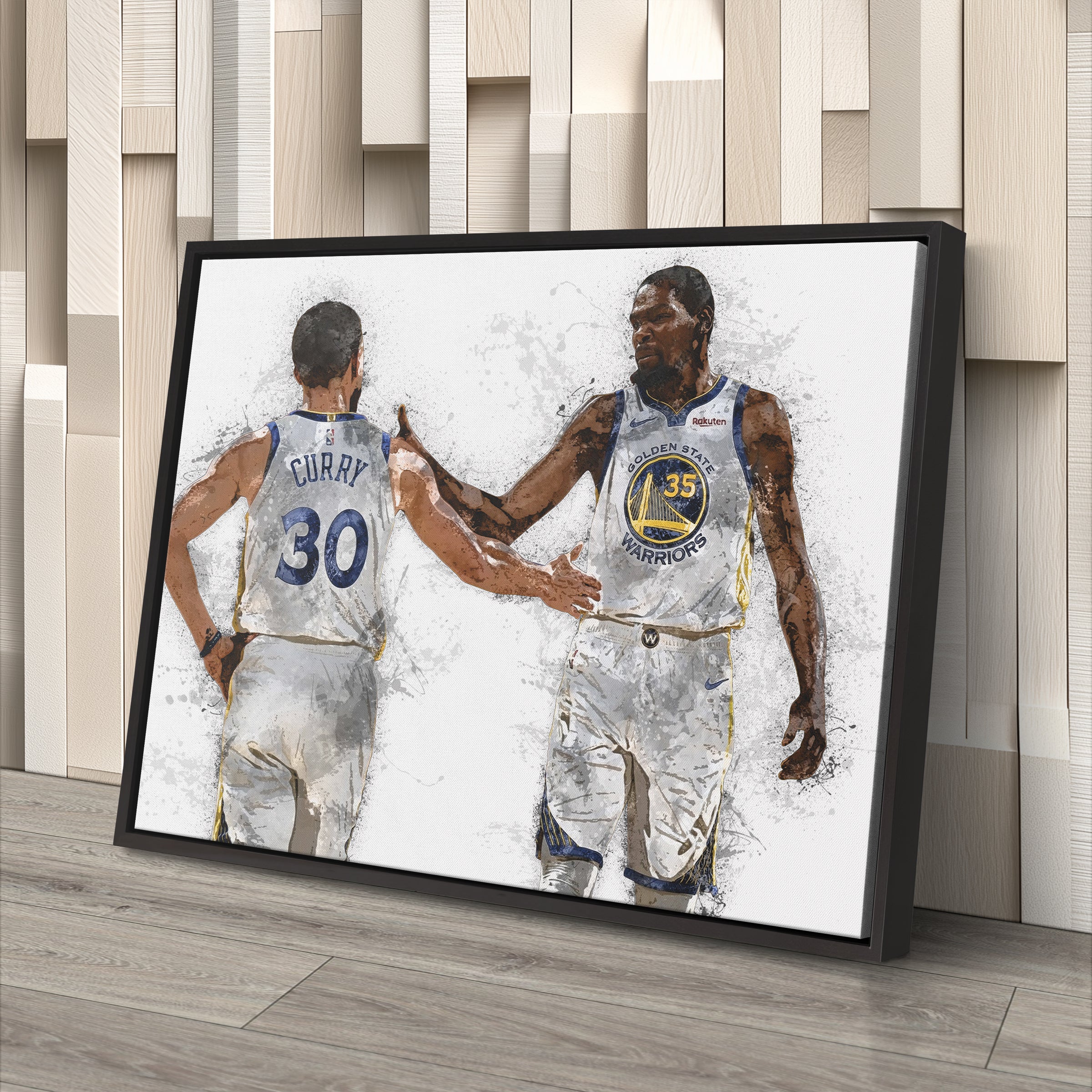 Stephen Curry & Kevin Durant Canvas Art – Golden State Warriors Wall Decor