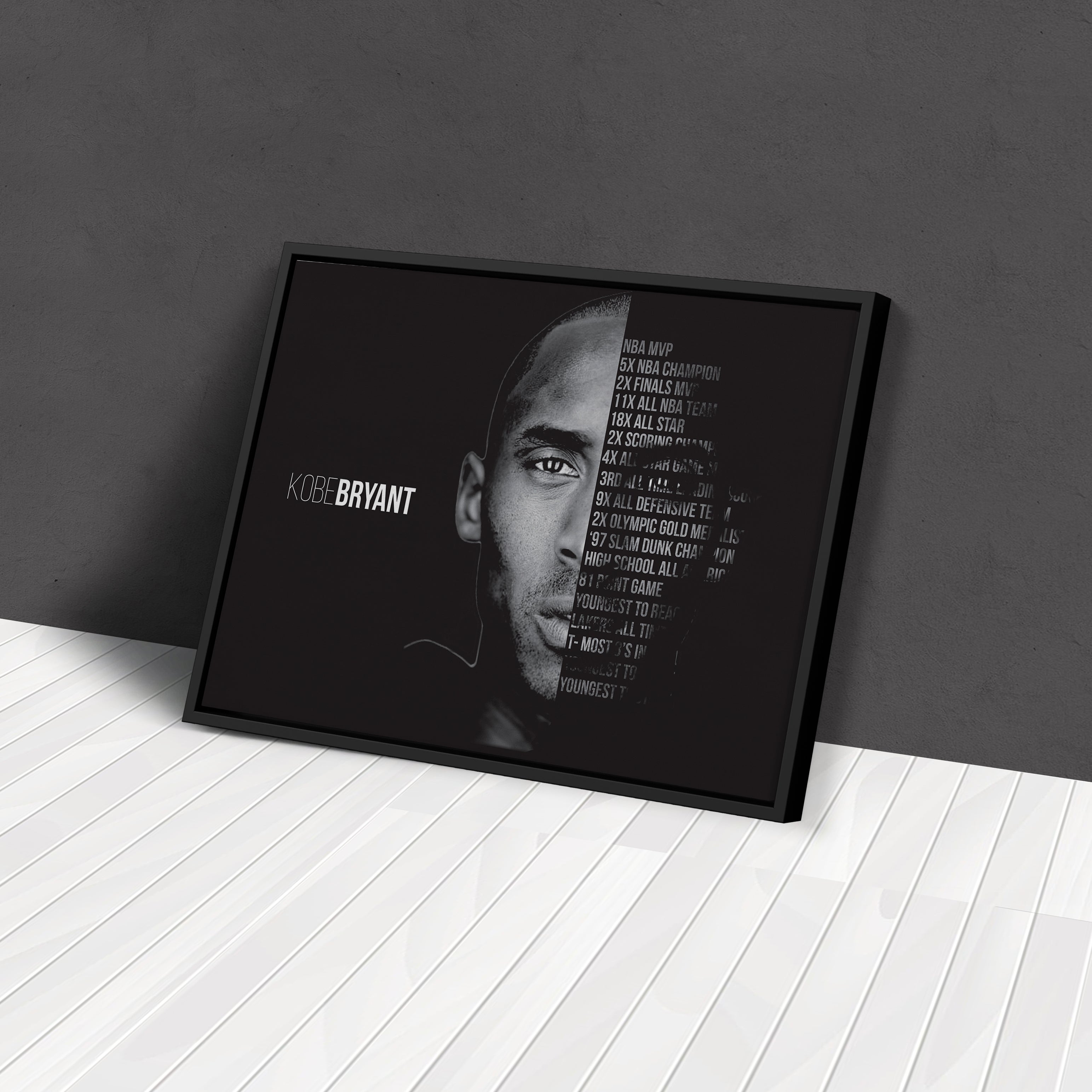 Black Mamba Career Kobe Bryant Canvas Wall Art