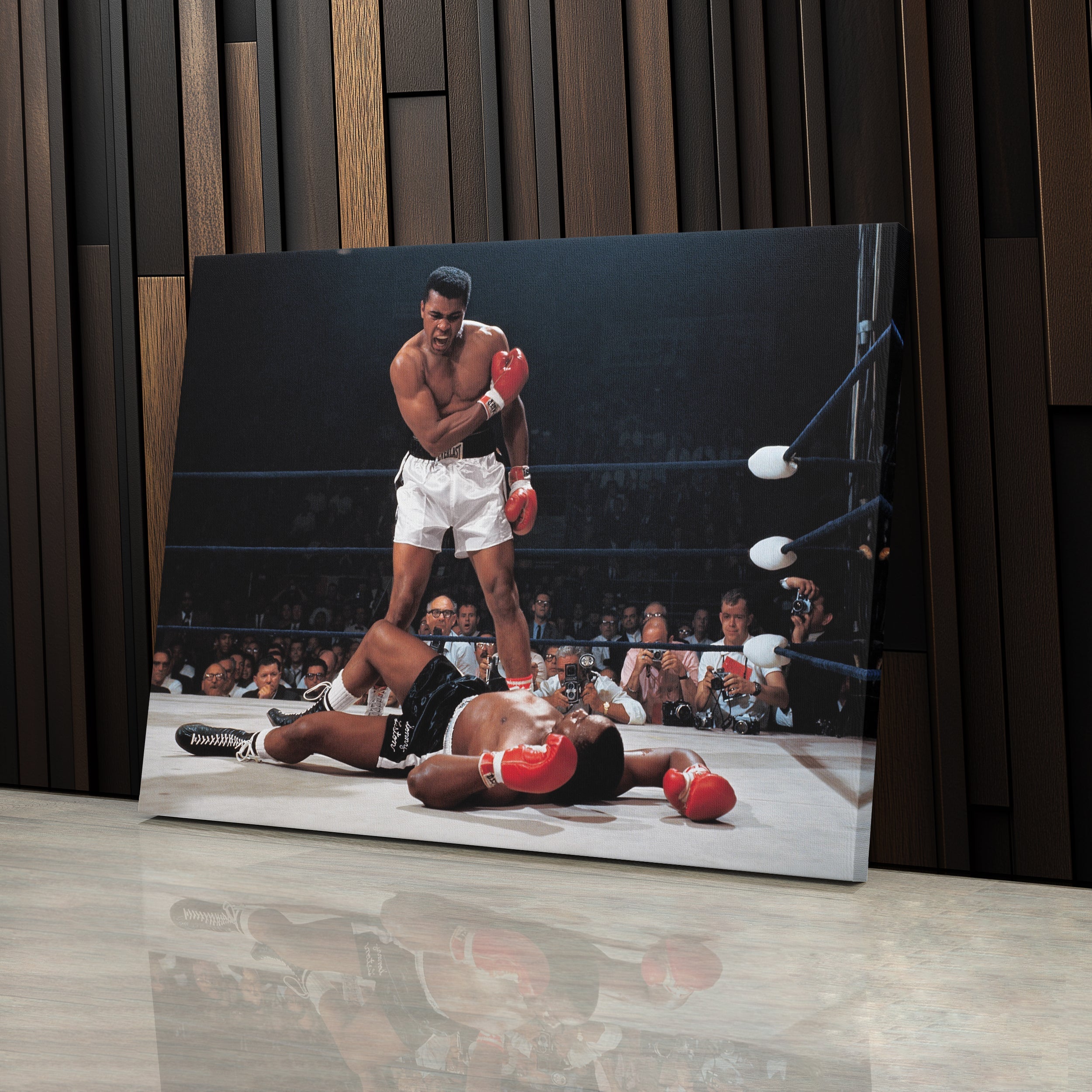 Muhammad Ali vs Sonny Liston Canvas – Phantom Punch Boxing Wall Art
