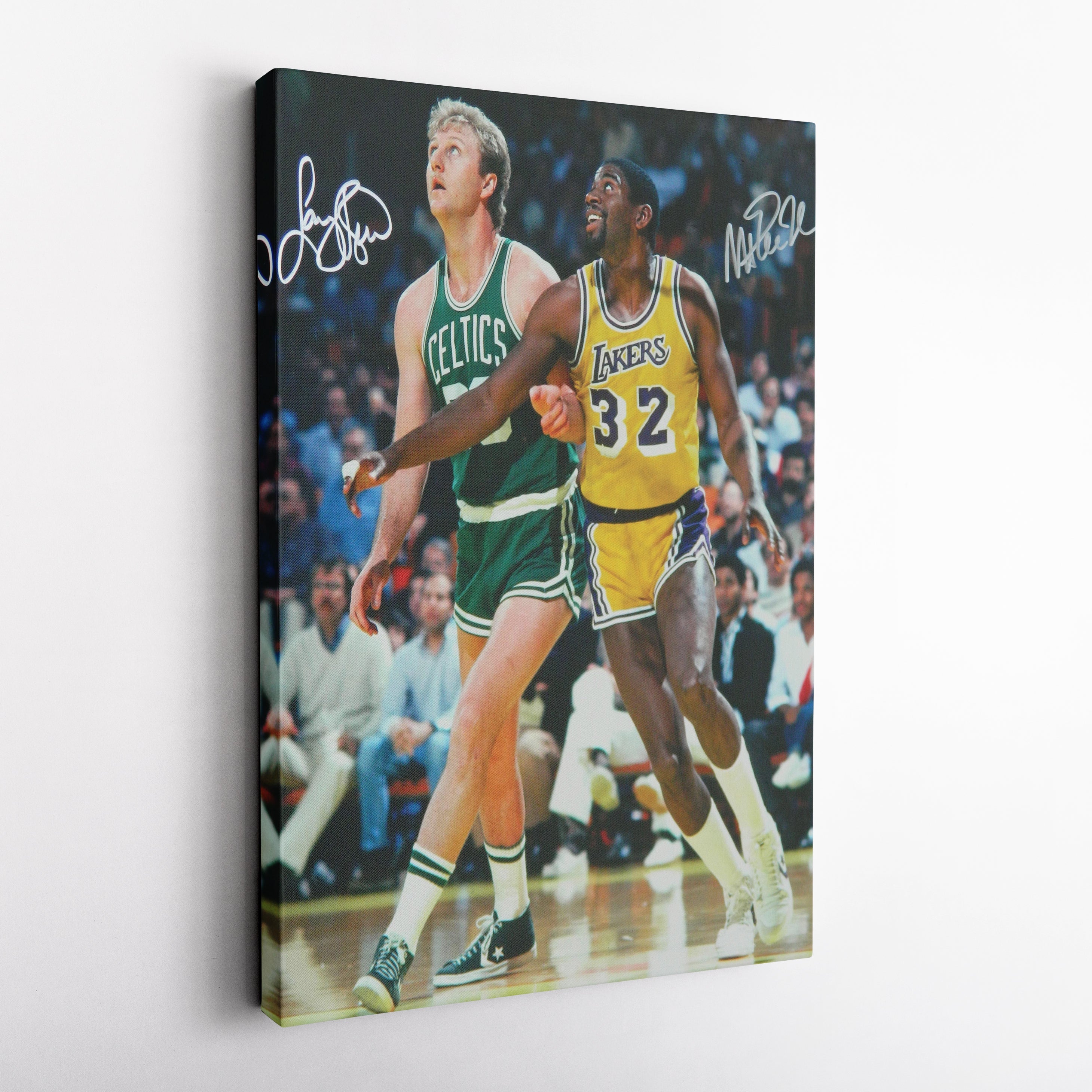 Larry Bird & Magic Johnson Canvas Wall Art