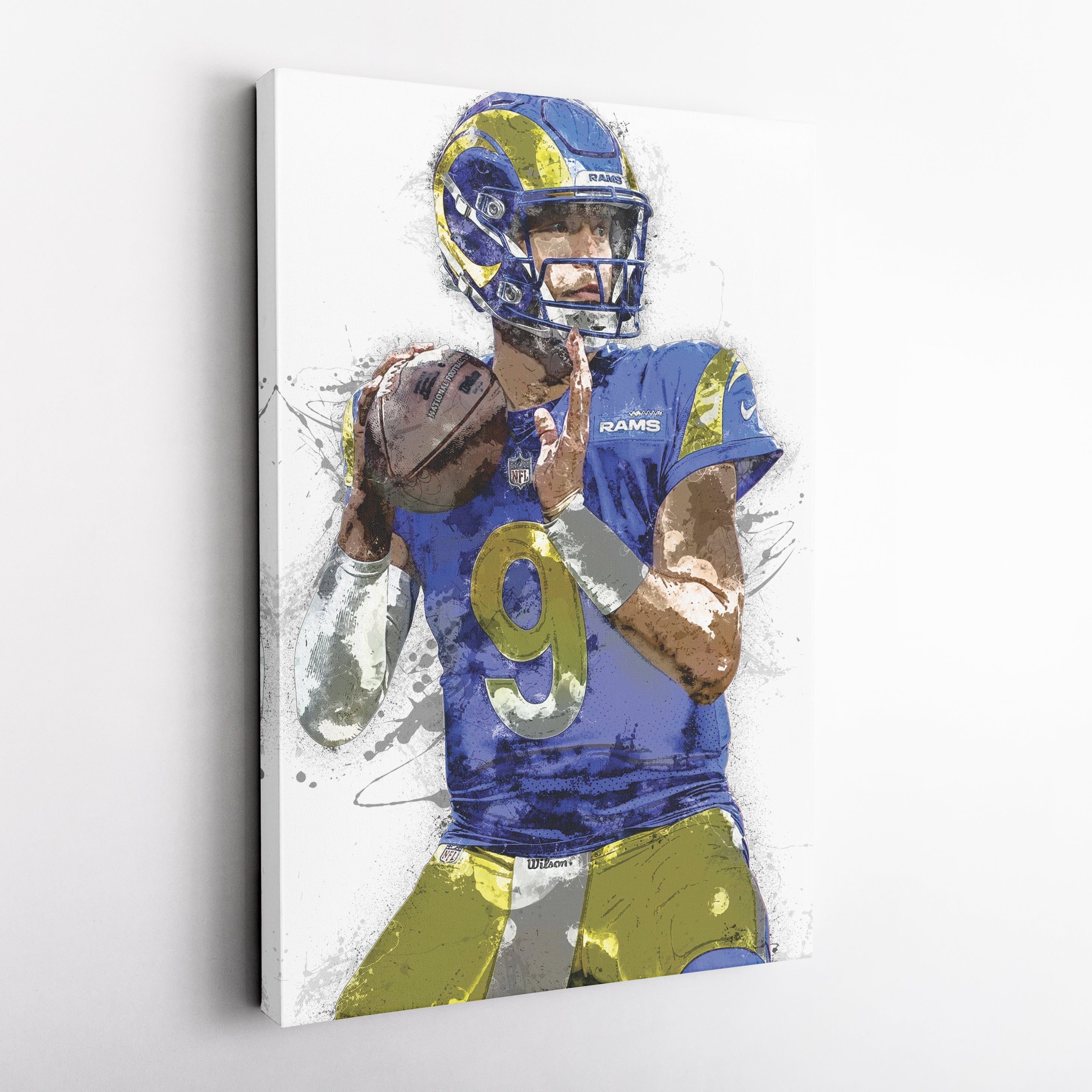 Matthew Stafford Canvas Art Los Angeles Rams Wall Decor