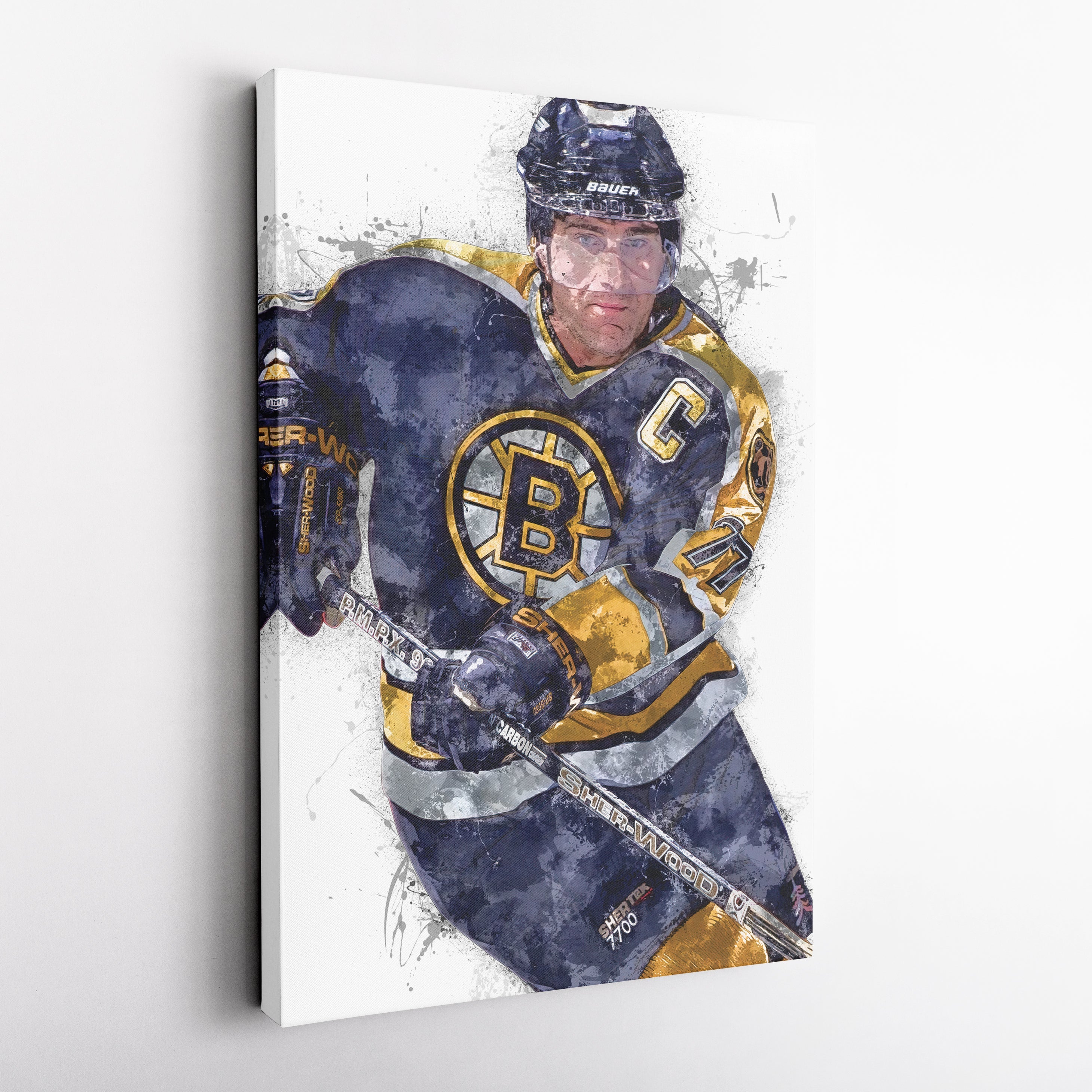 Boston Bruins Ray Bourque Canvas Wall Decor