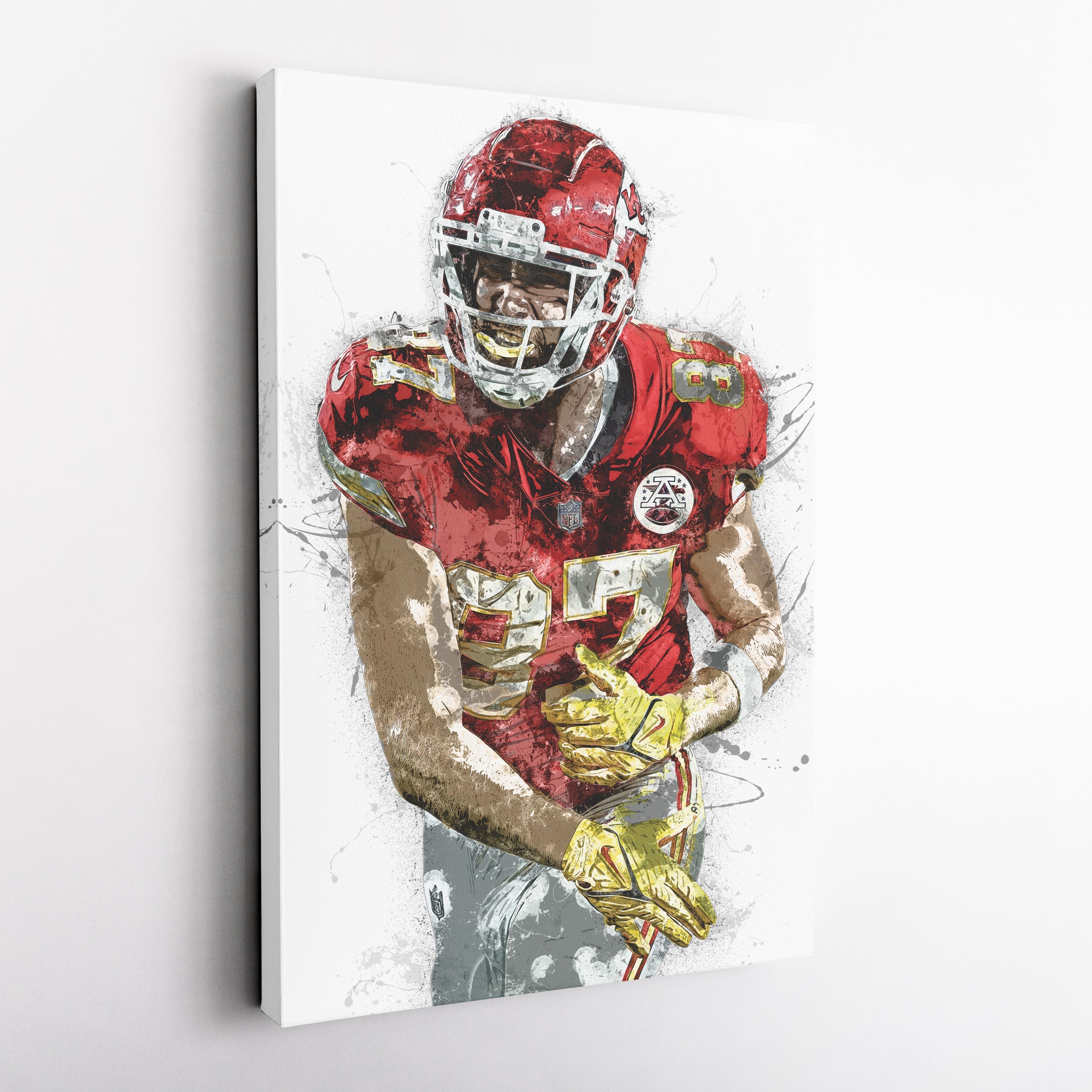 Travis Kelce Canvas Art – Kansas City Chiefs Wall Decor