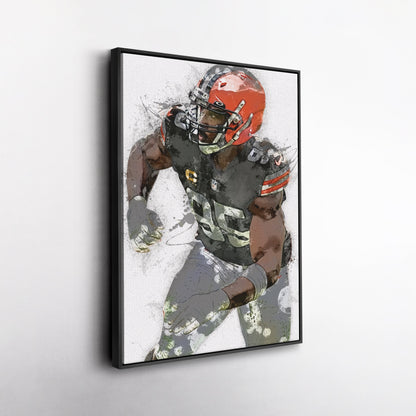 Myles Garrett Canvas Art – Cleveland Browns Wall Decor